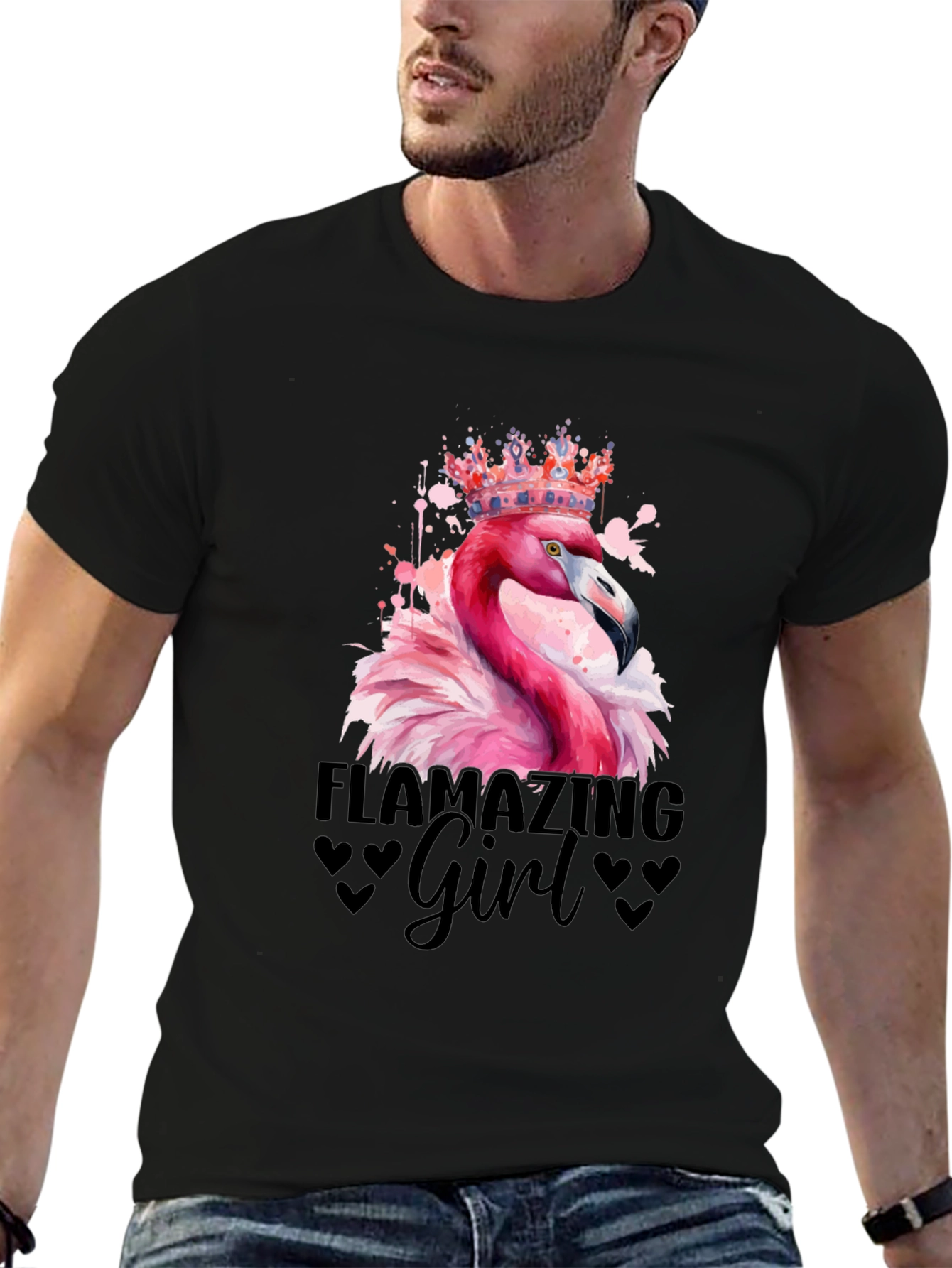 Flamazing Girl T-Shirt - Flamingo Crown Tee