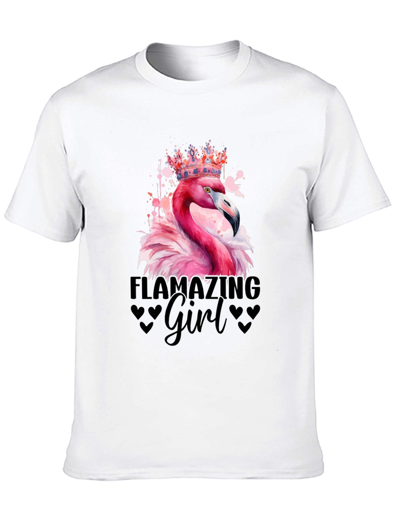 Flamazing Girl T-Shirt - Flamingo Crown Tee