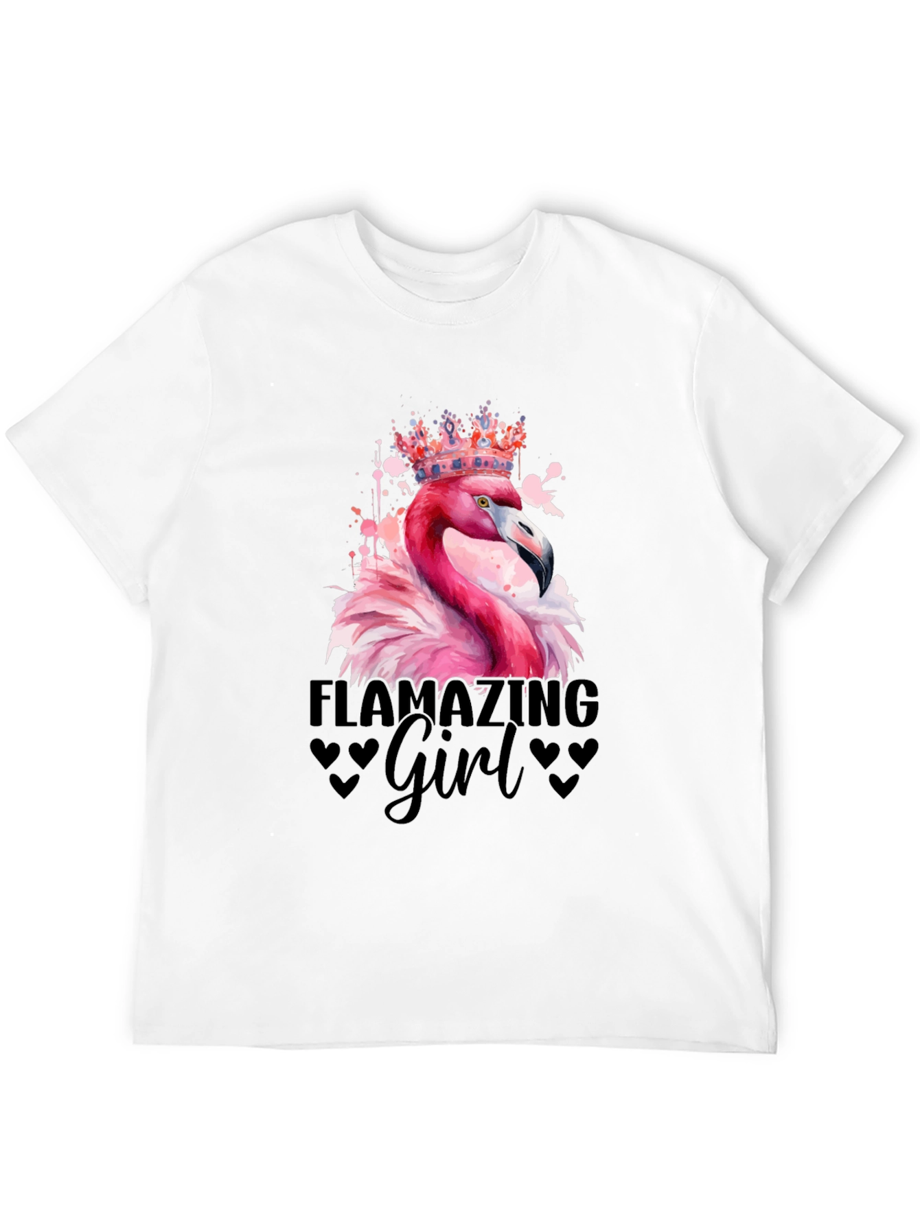 Flamazing Girl T-Shirt - Flamingo Crown Tee