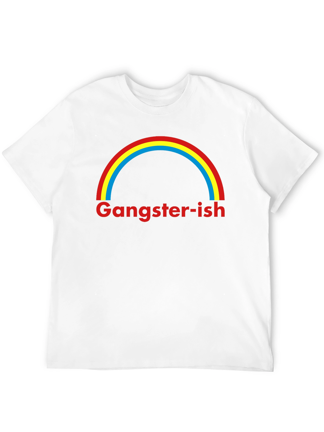Gangster-ish Rainbow Graphic Tee - Trendy Style