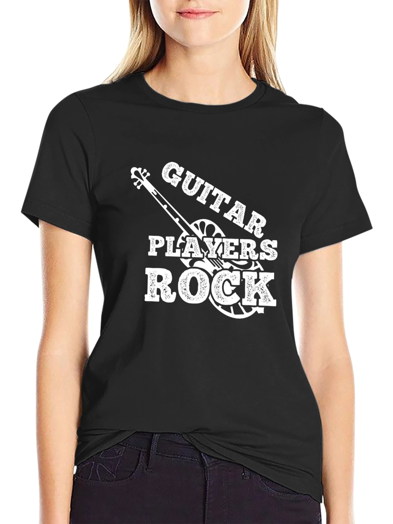 Guitar Players Rock Graphic T-Shirt - Black