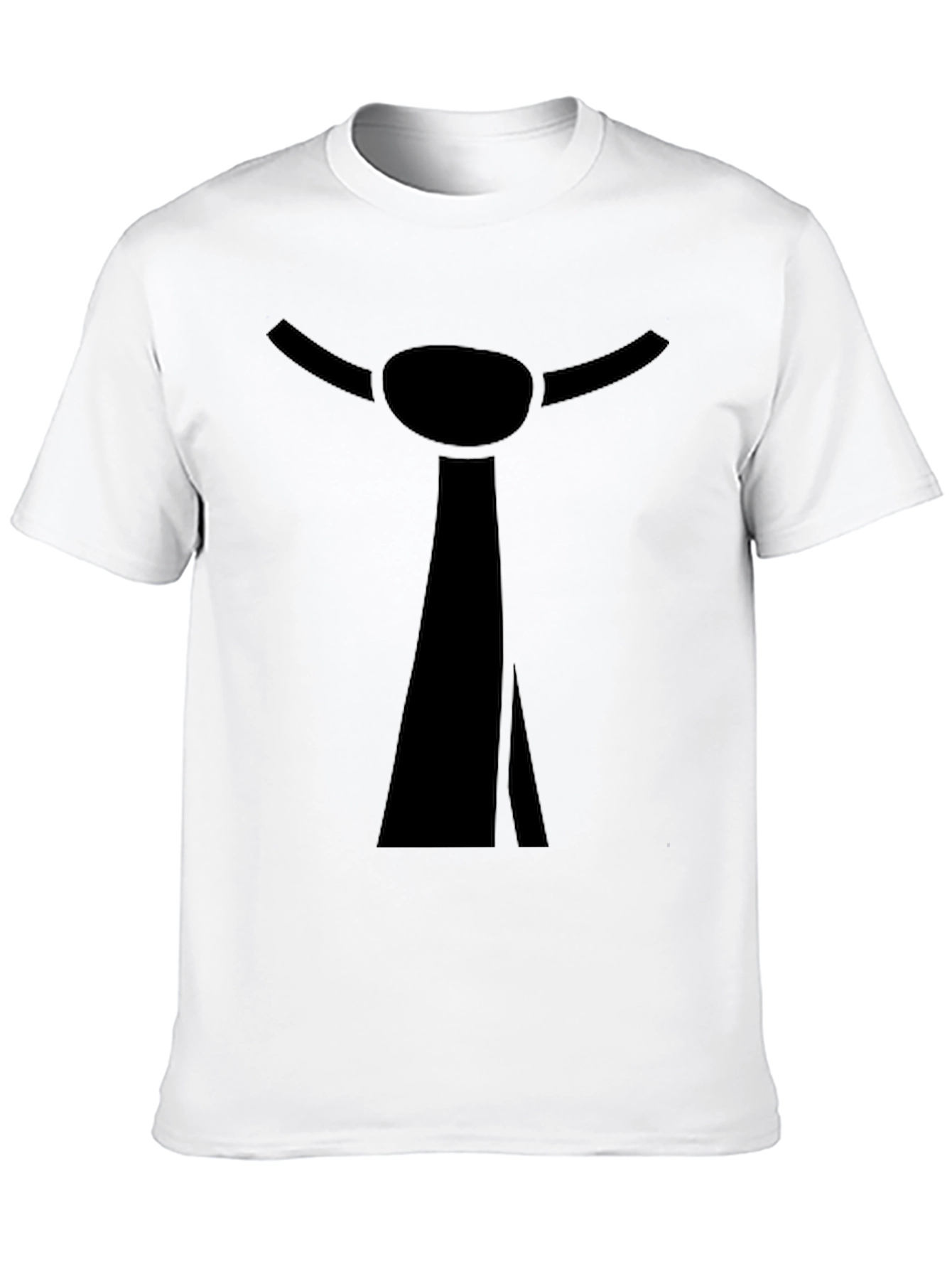 Funny Tie Graphic Black T-Shirt