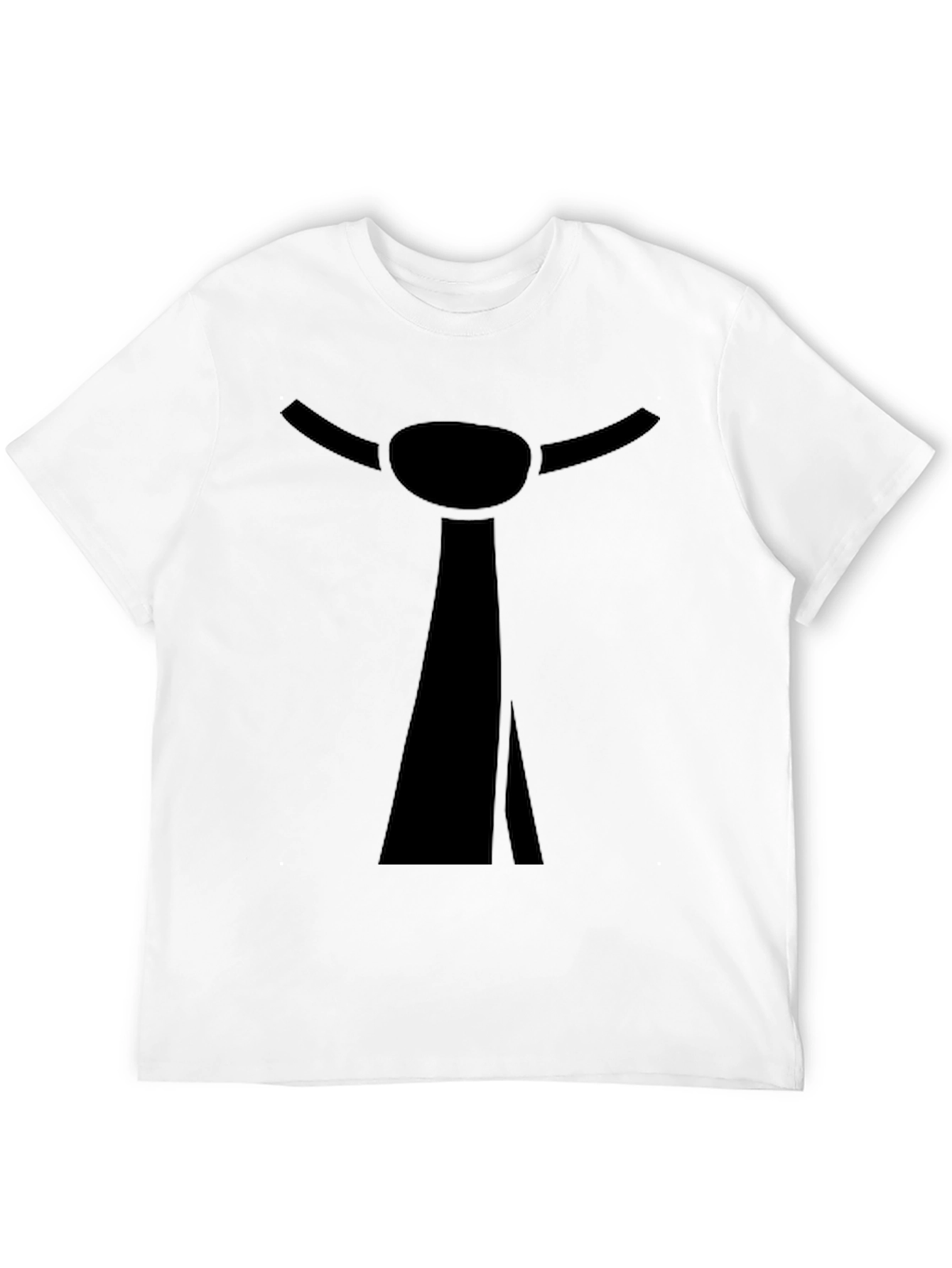 Funny Tie Graphic Black T-Shirt