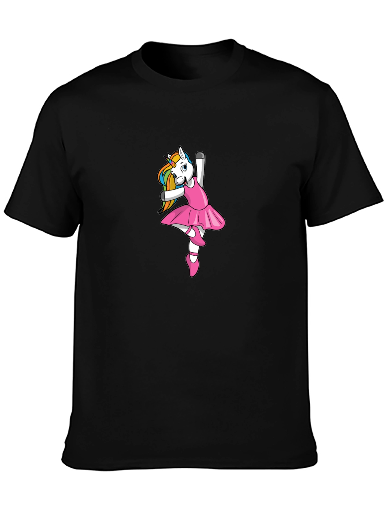 Unicorn Ballerina Black T-Shirt