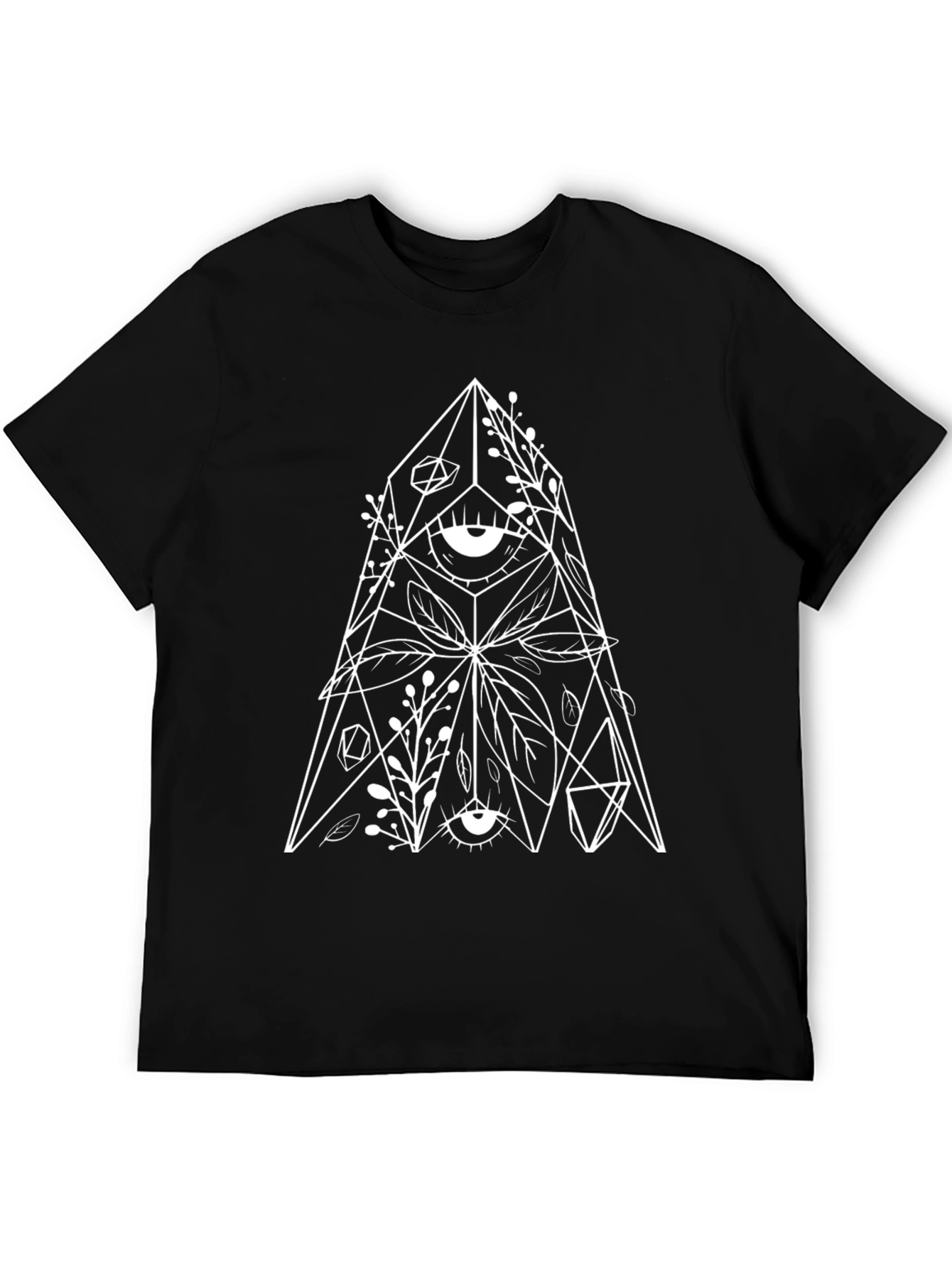 Mystic Eye Graphic Tee - Black Cotton T-Shirt