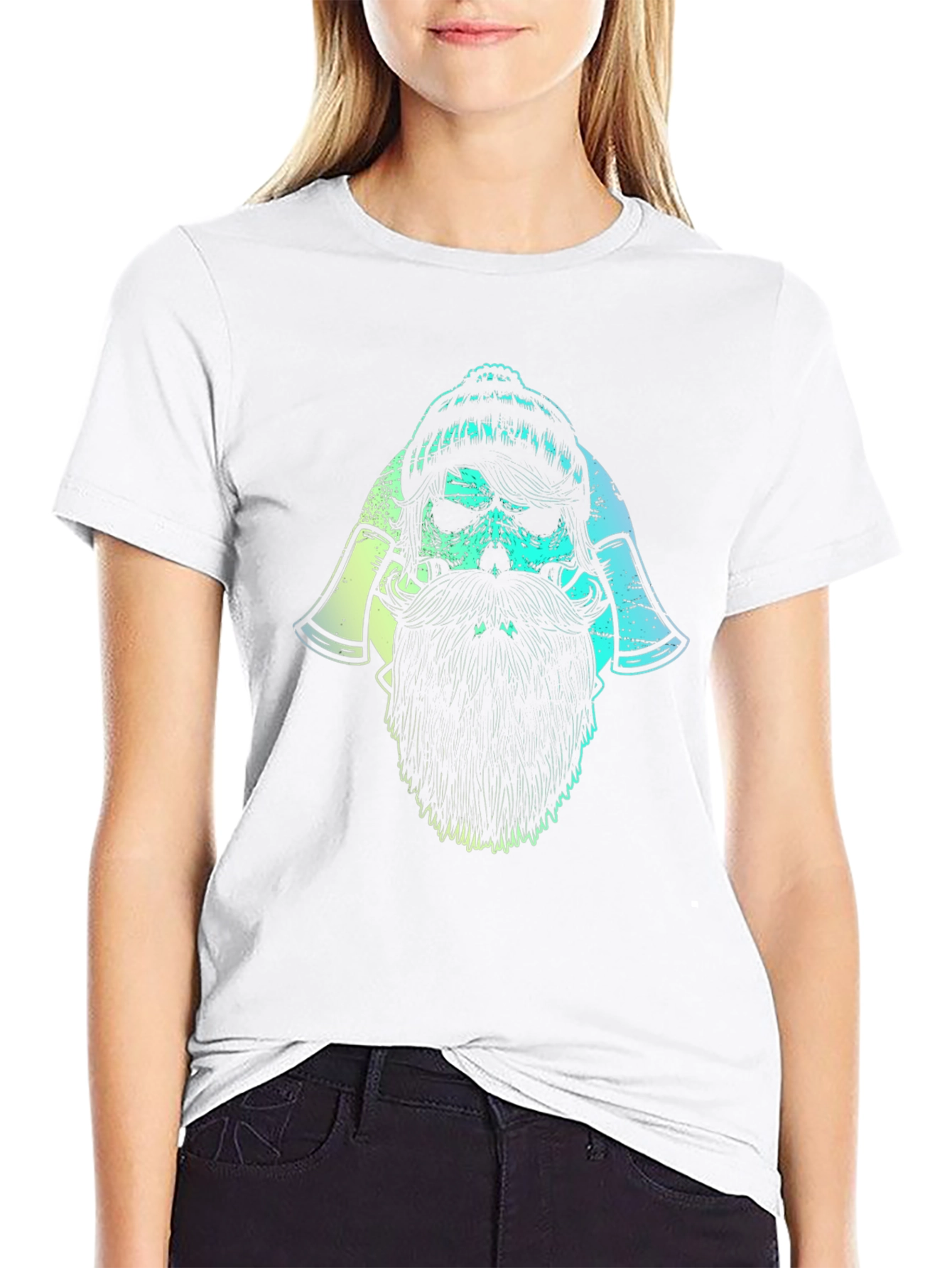Lumberjack Skull Graphic Tee - Black Cotton Blend