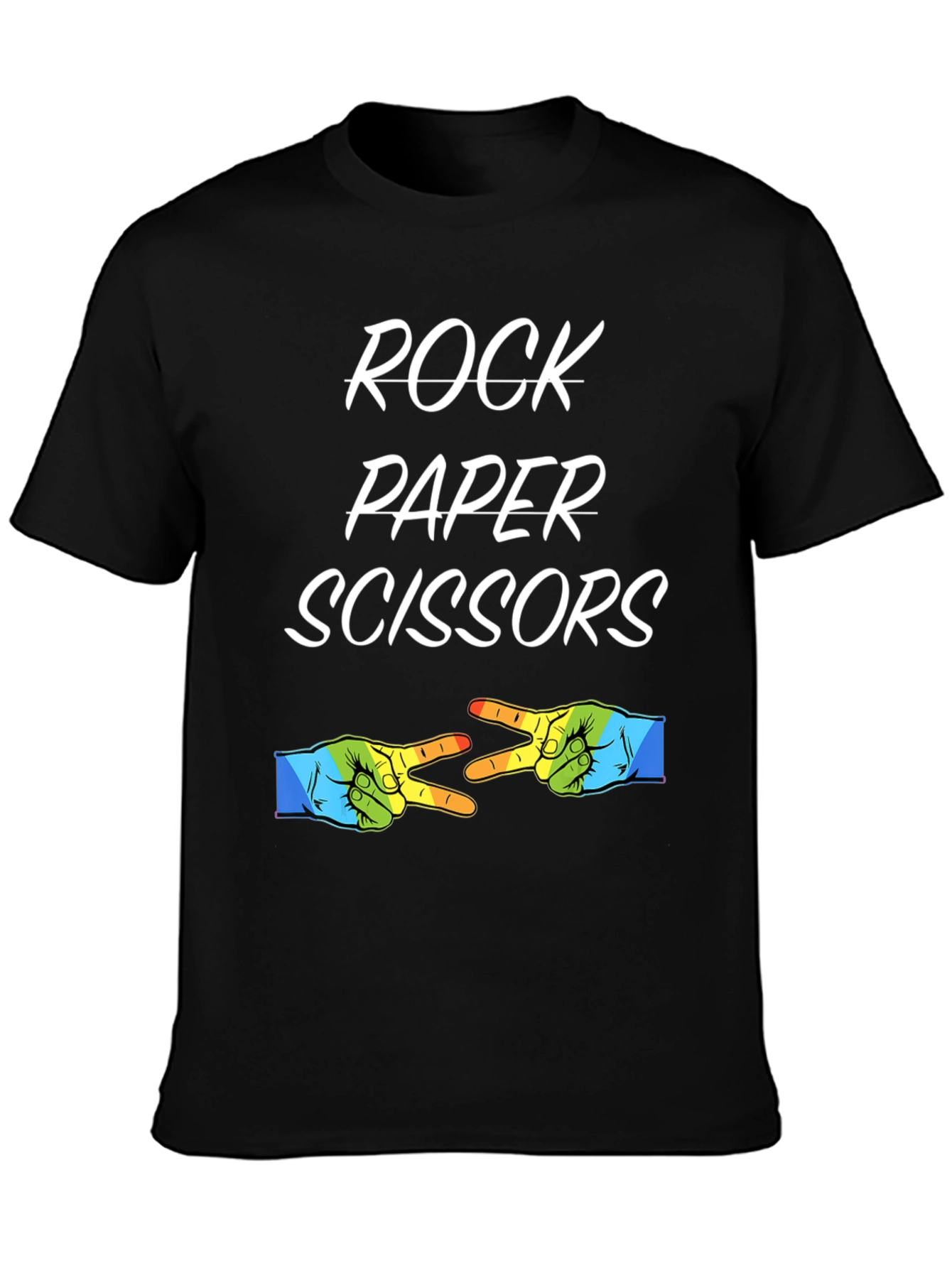 Rock Paper Scissors T-Shirt - Novelty Graphic Tee
