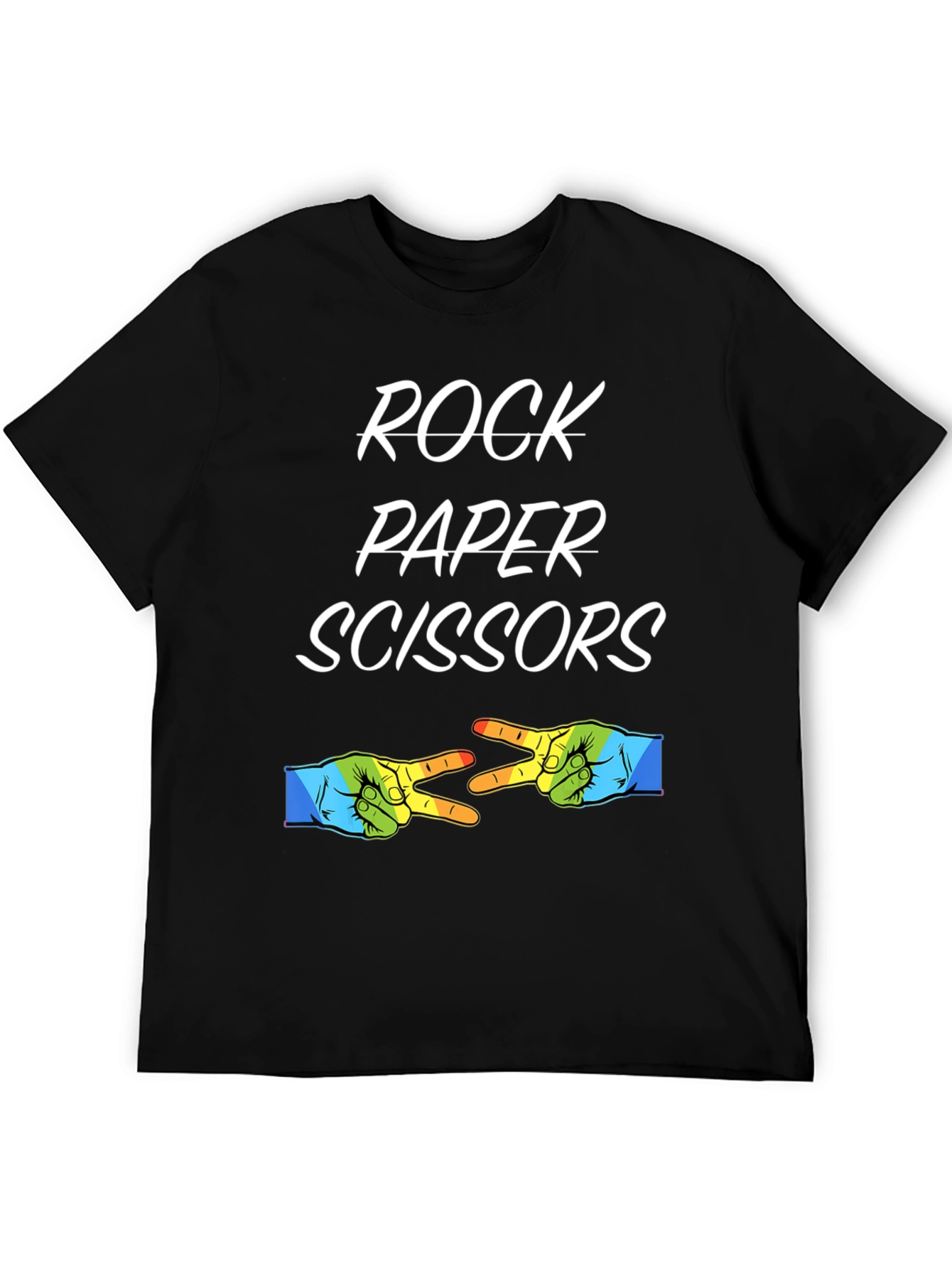Rock Paper Scissors T-Shirt - Novelty Graphic Tee