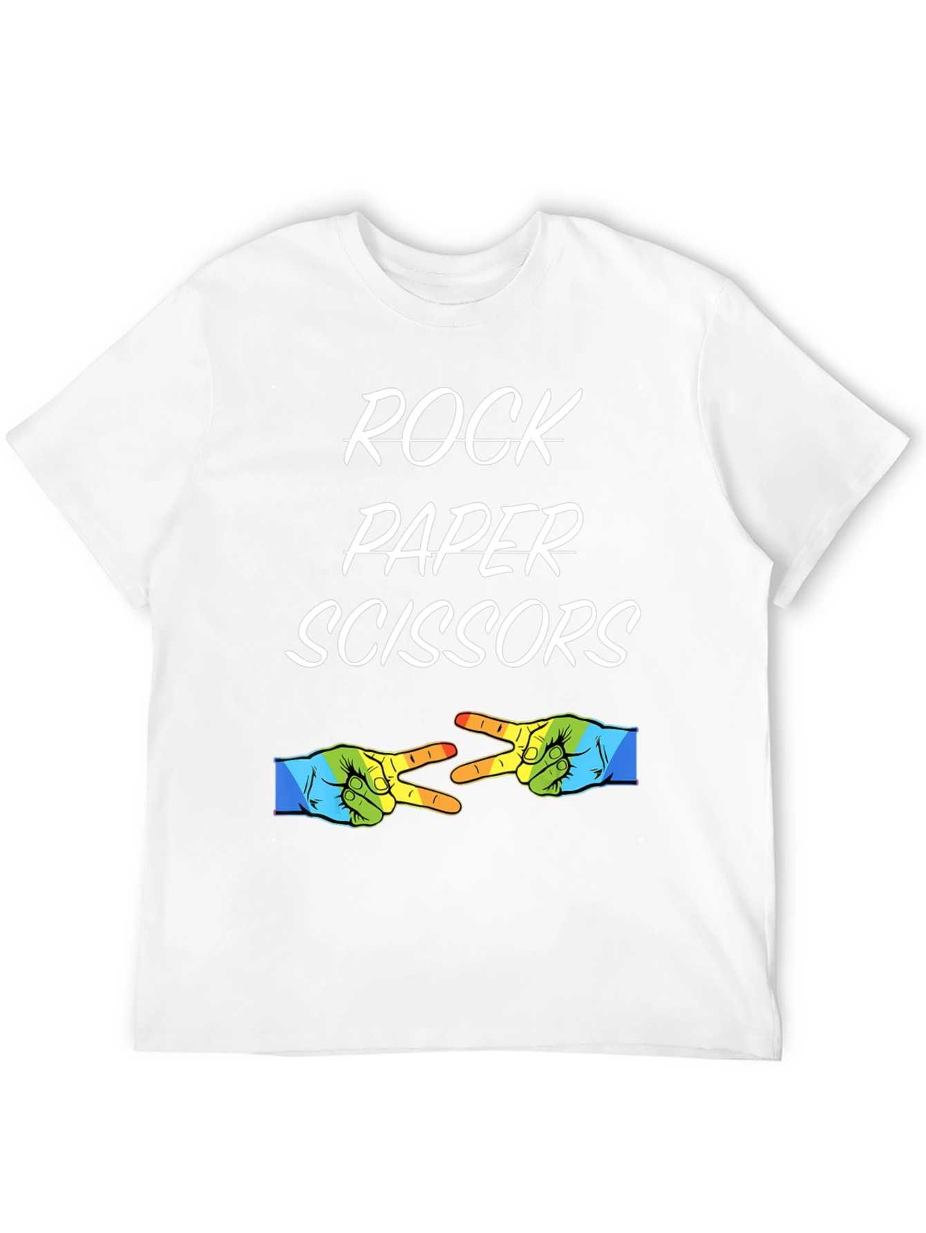 Rock Paper Scissors T-Shirt - Novelty Graphic Tee