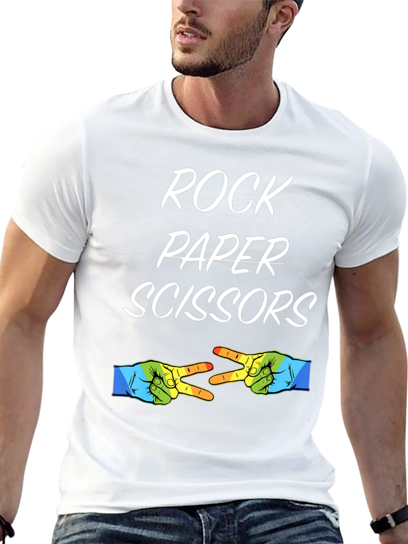Rock Paper Scissors T-Shirt - Novelty Graphic Tee