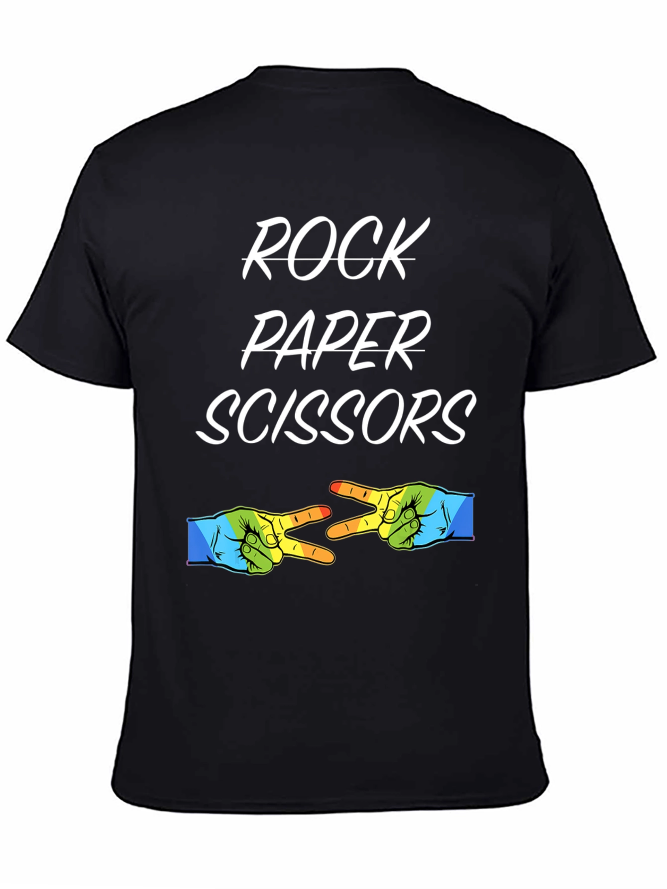 Rock Paper Scissors T-Shirt - Novelty Graphic Tee