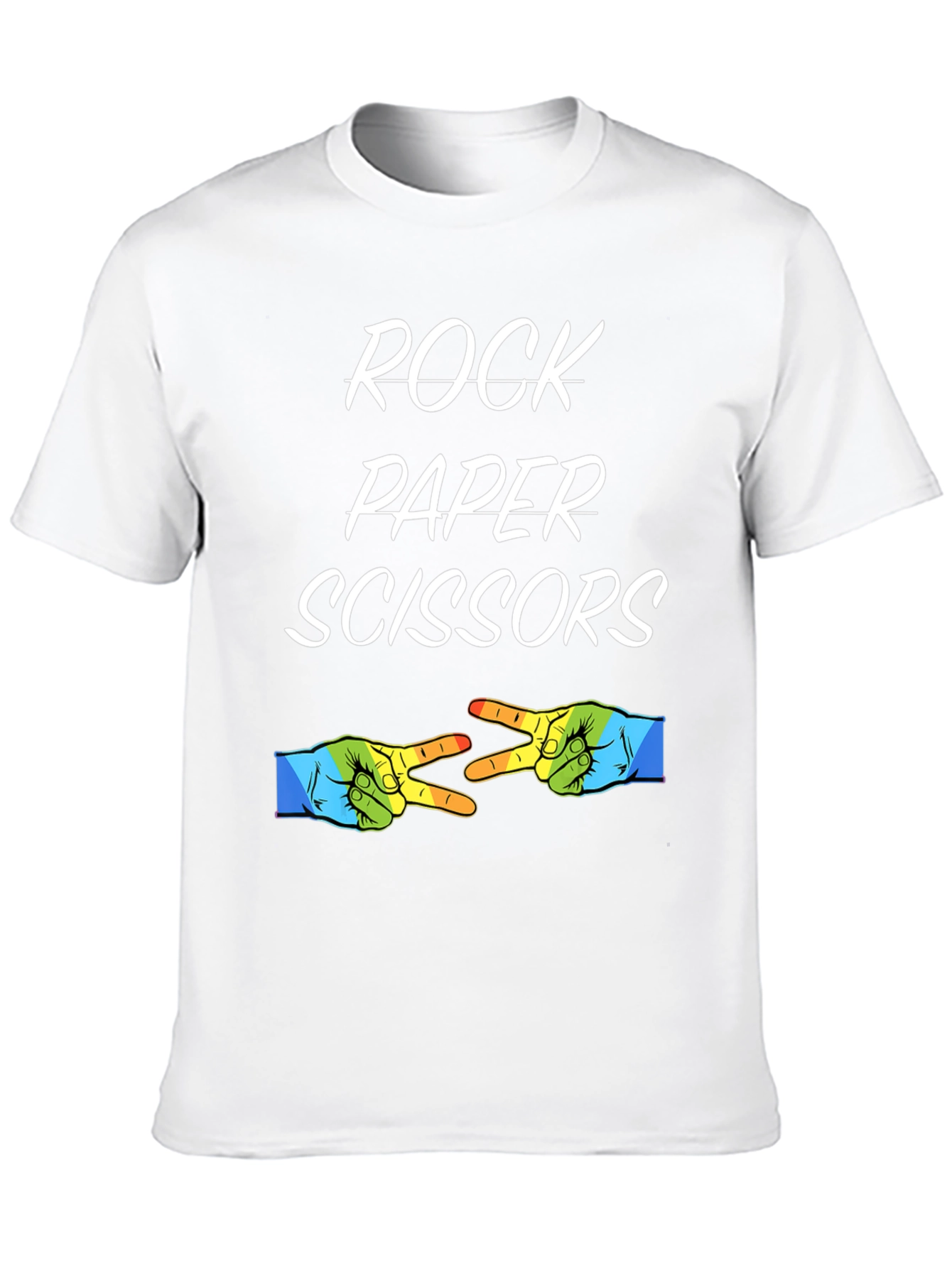 Rock Paper Scissors T-Shirt - Novelty Graphic Tee