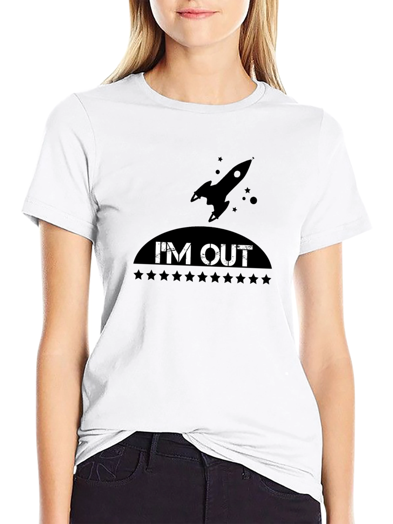 Im Out Rocket Black T-Shirt