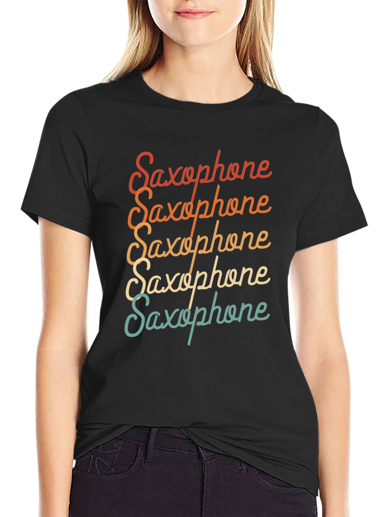 Retro Saxophone T-Shirt - Music Lover Tee