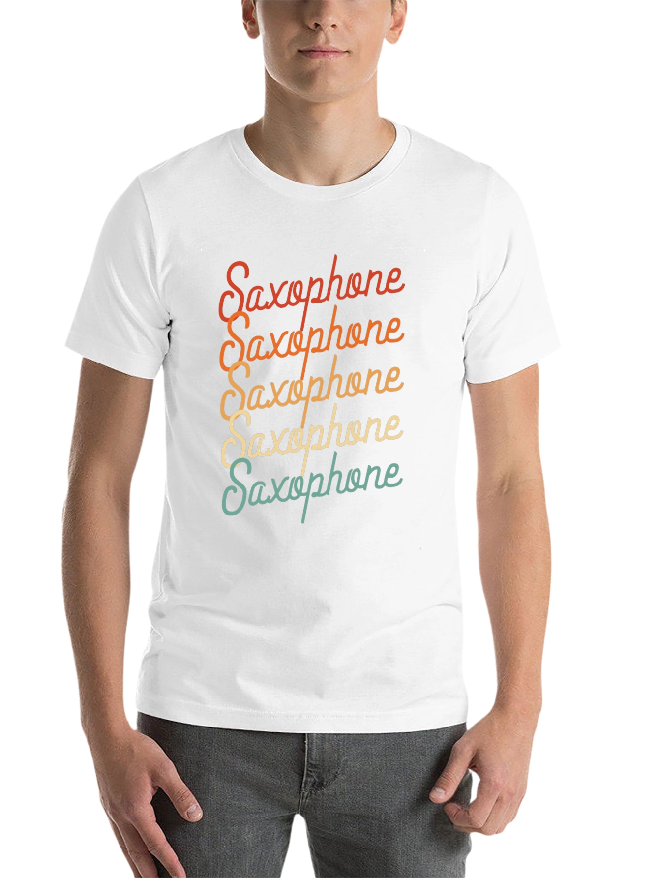 Retro Saxophone T-Shirt - Music Lover Tee