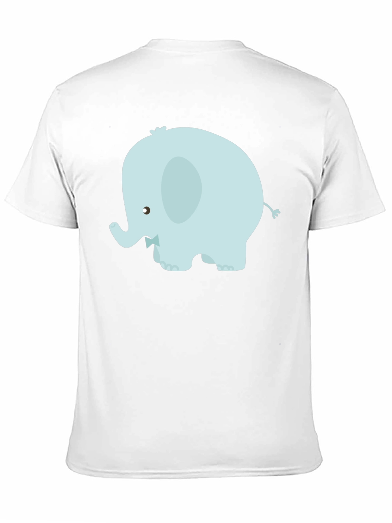 Cute Elephant Graphic Tee - Black Cotton Blend