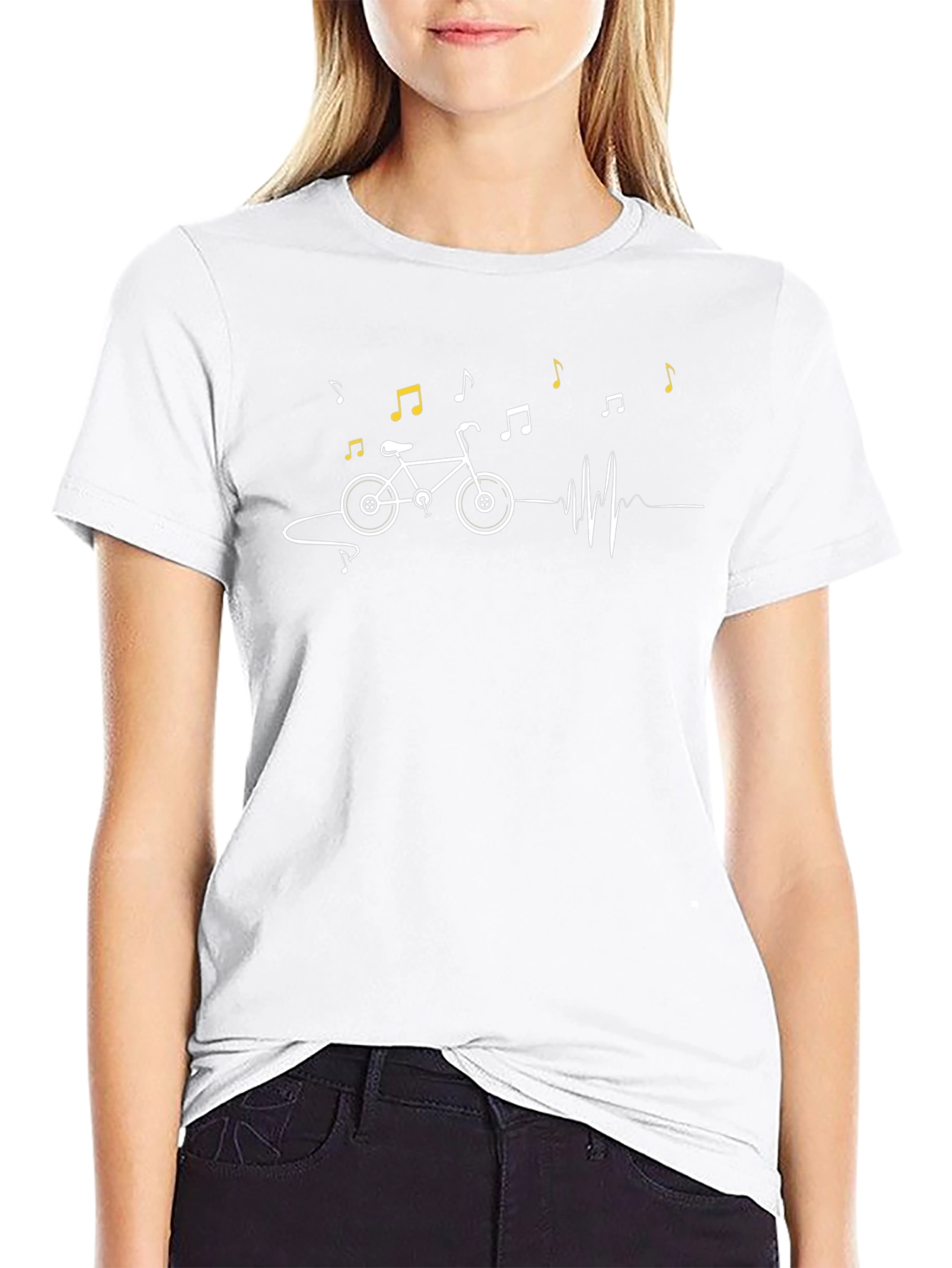 Bike Music Heartbeat Graphic Tee
