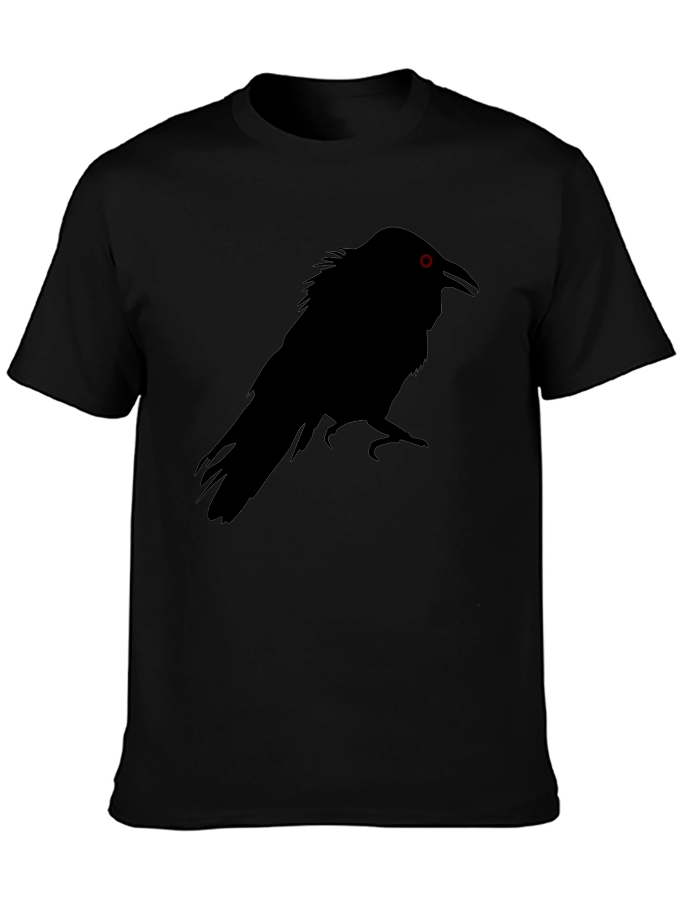 Raven Silhouette Graphic Tee - Mens Black T-Shirt