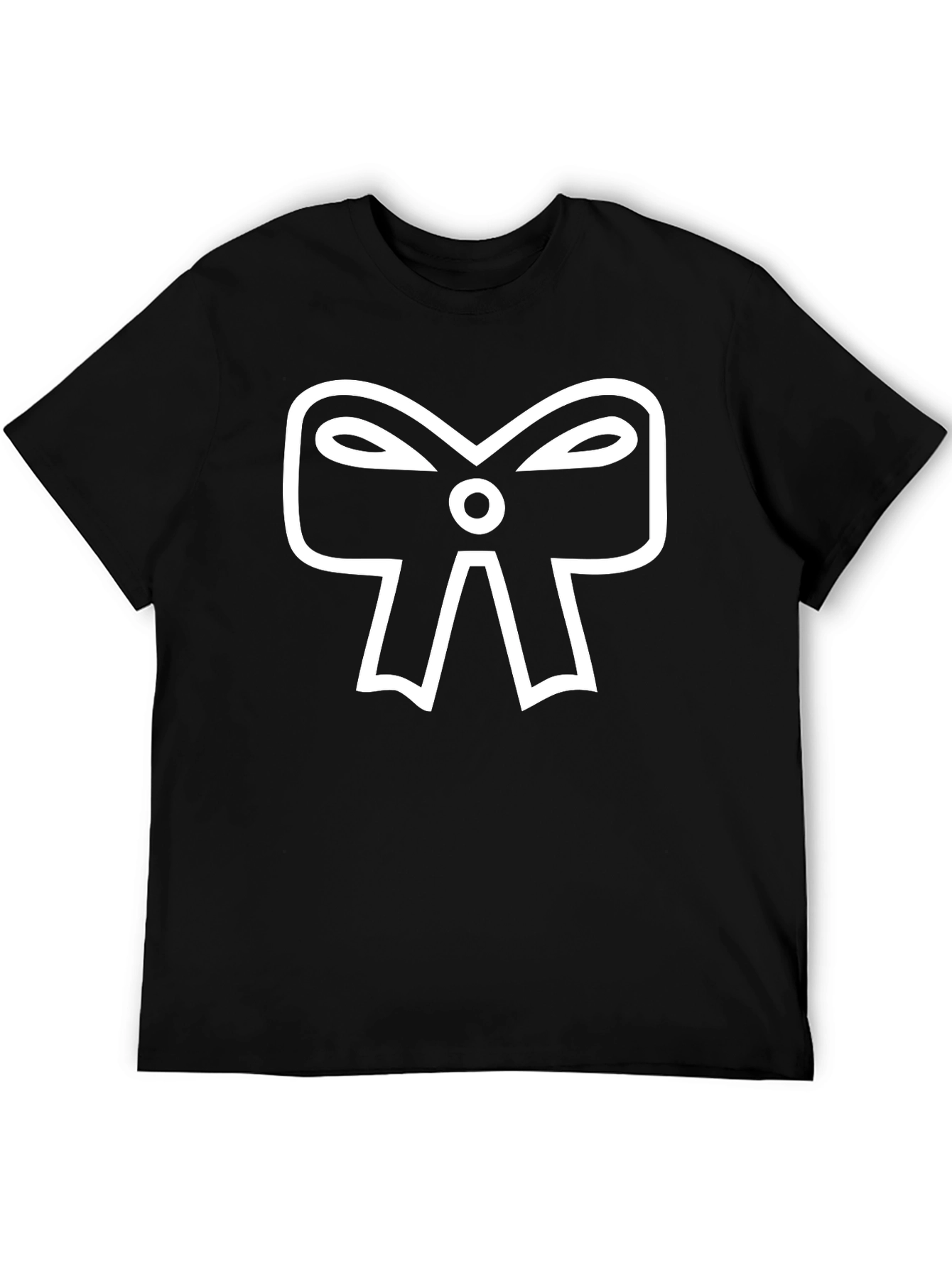 Bow Graphic Black Tee Shirt