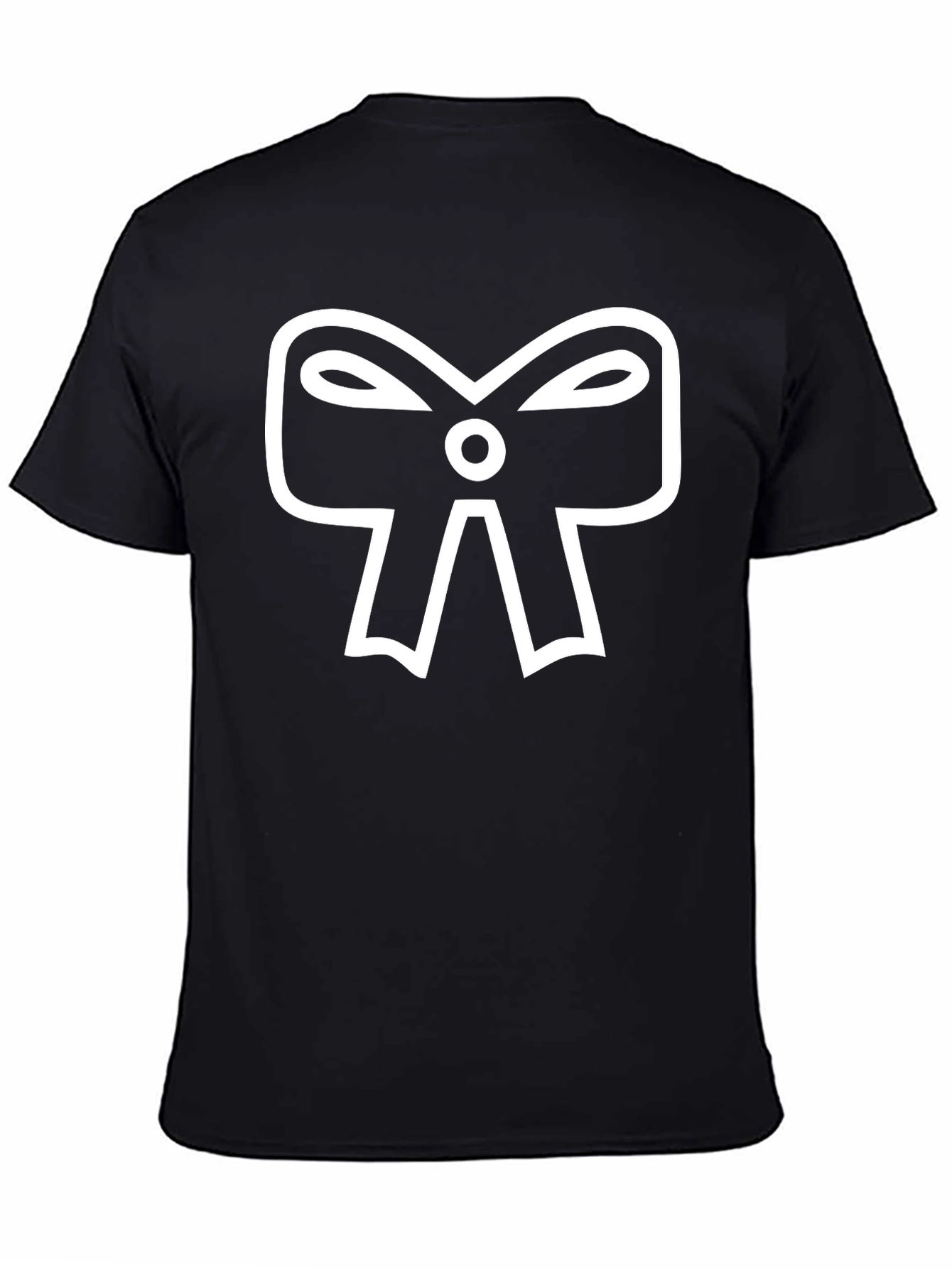 Bow Graphic Black Tee Shirt