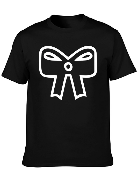 Bow Graphic Black Tee Shirt