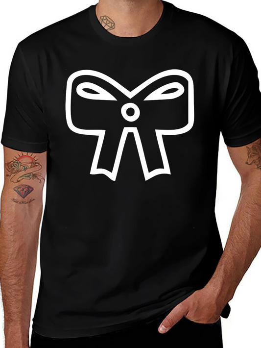 Bow Graphic Black Tee Shirt