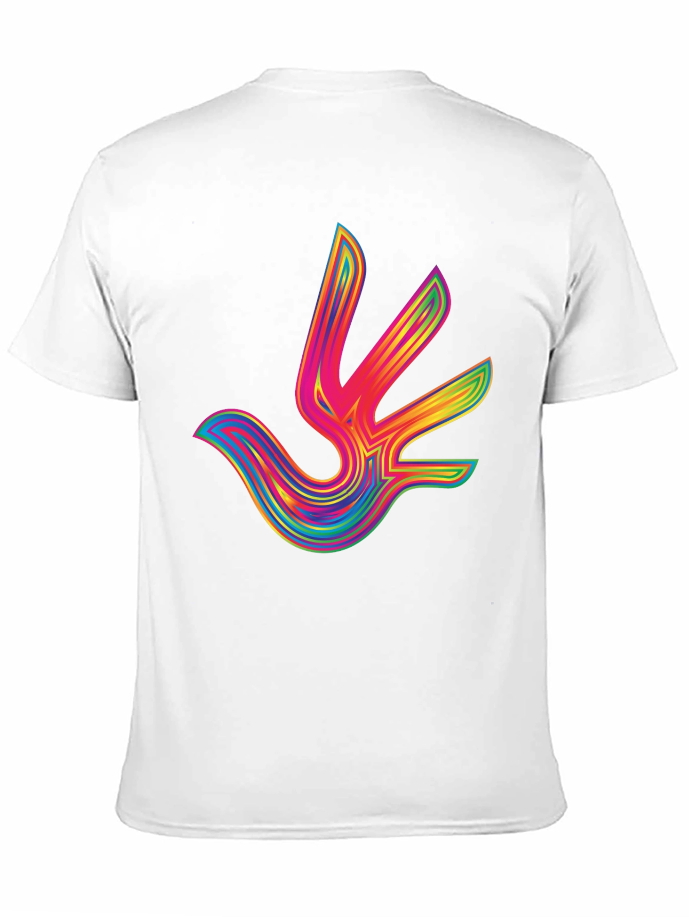 Rainbow Bird Graphic Tee - Modern Style