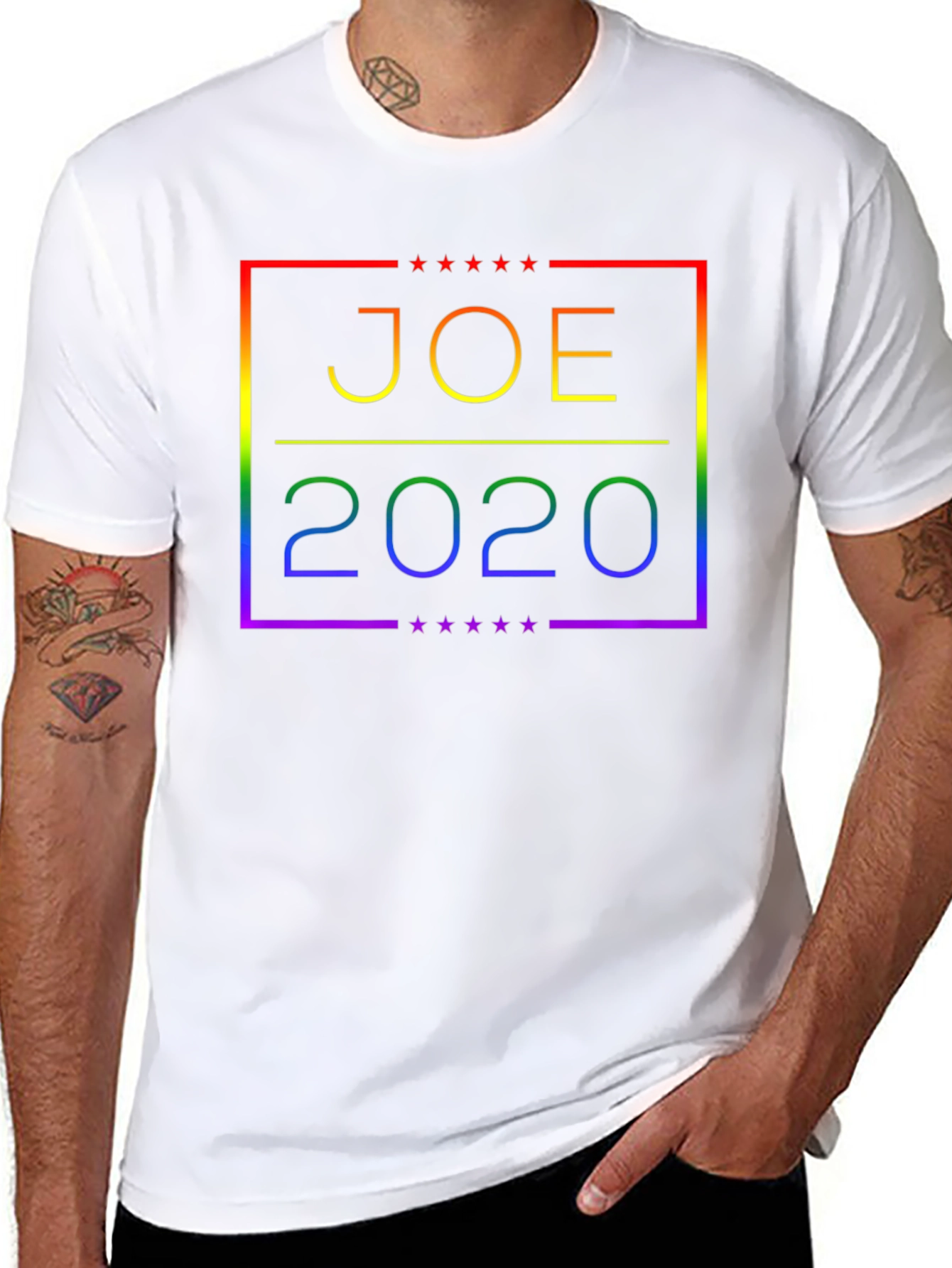 Joe 2020 Rainbow Pride Graphic T-Shirt