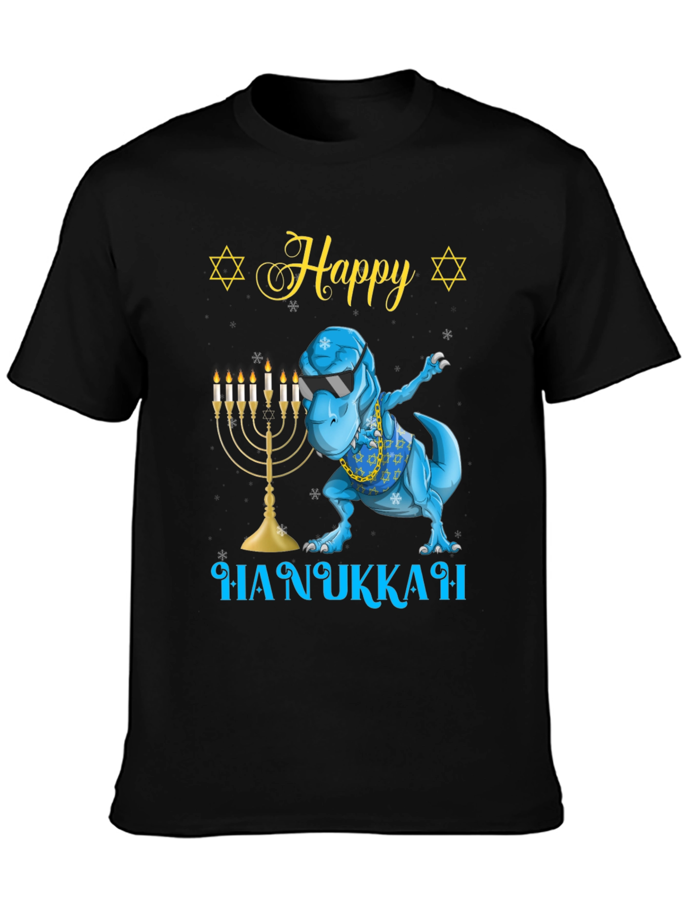 Happy Hanukkah T-Rex Dab Shirt