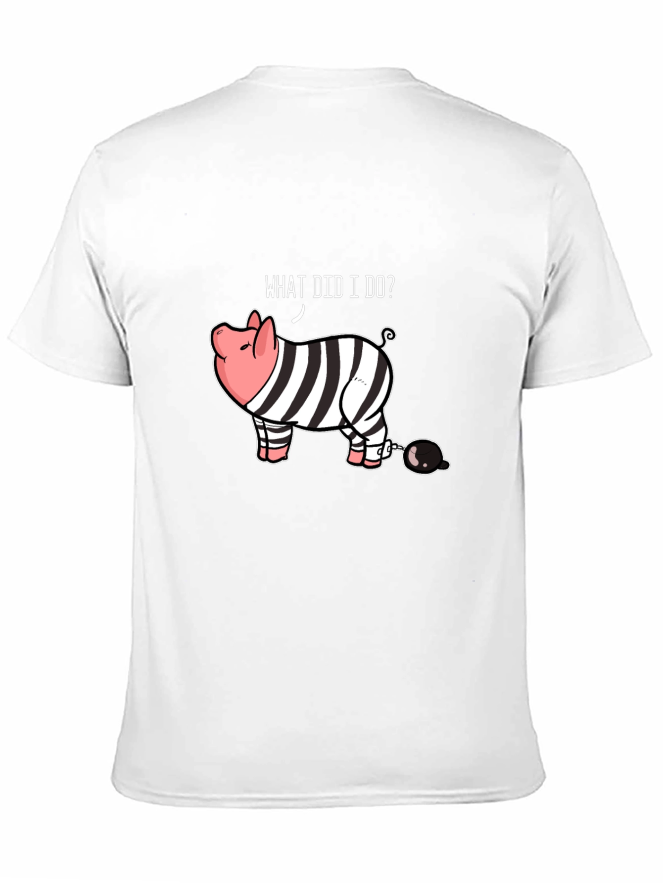 Funny What Did I Do? Pig in Jail T-Shirt