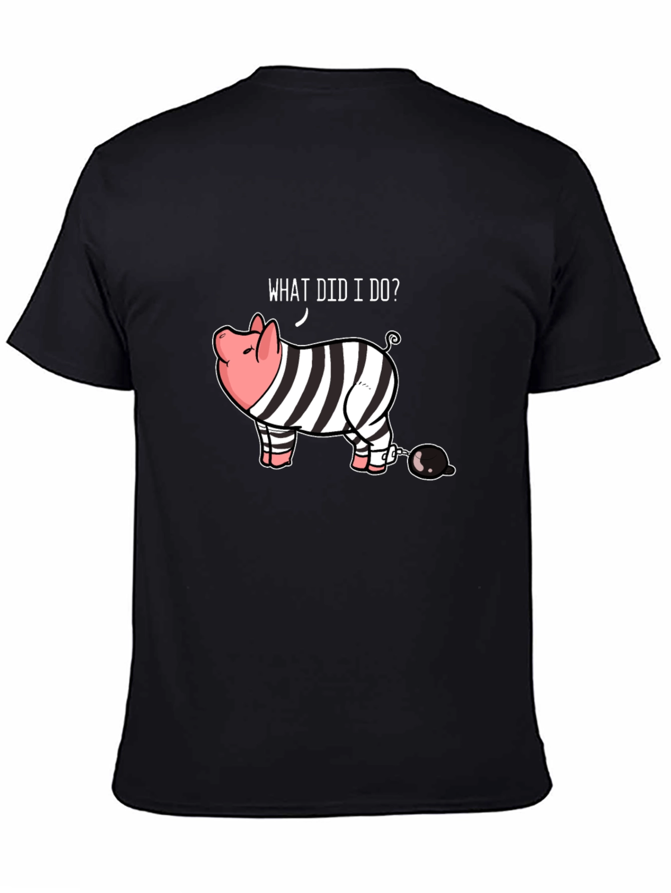 Funny What Did I Do? Pig in Jail T-Shirt