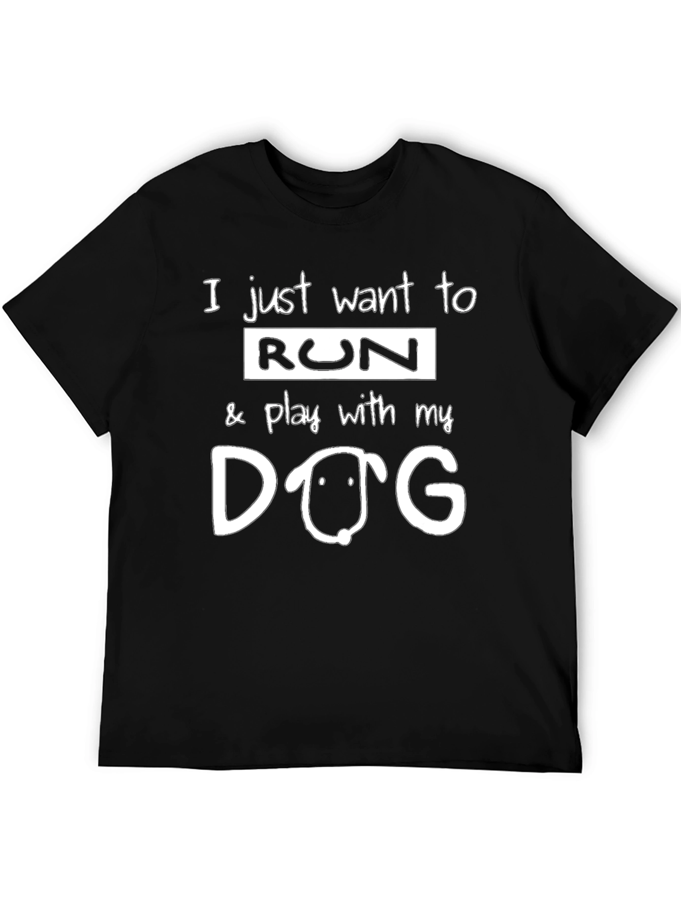 Dog Lover Black T-Shirt - Run & Play