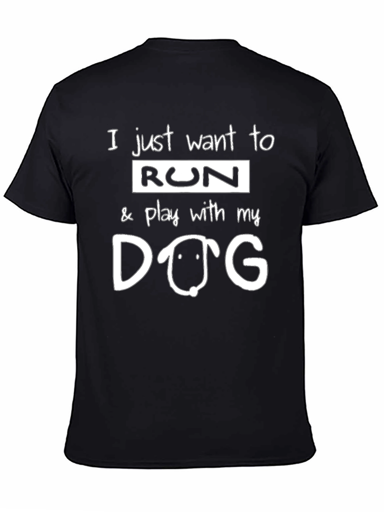 Dog Lover Black T-Shirt - Run & Play