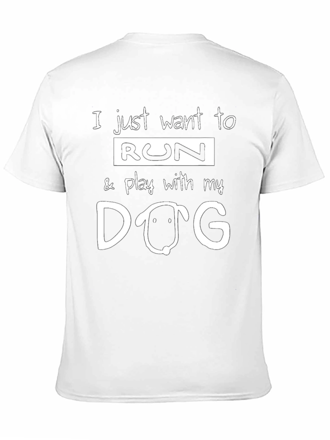 Dog Lover Black T-Shirt - Run & Play