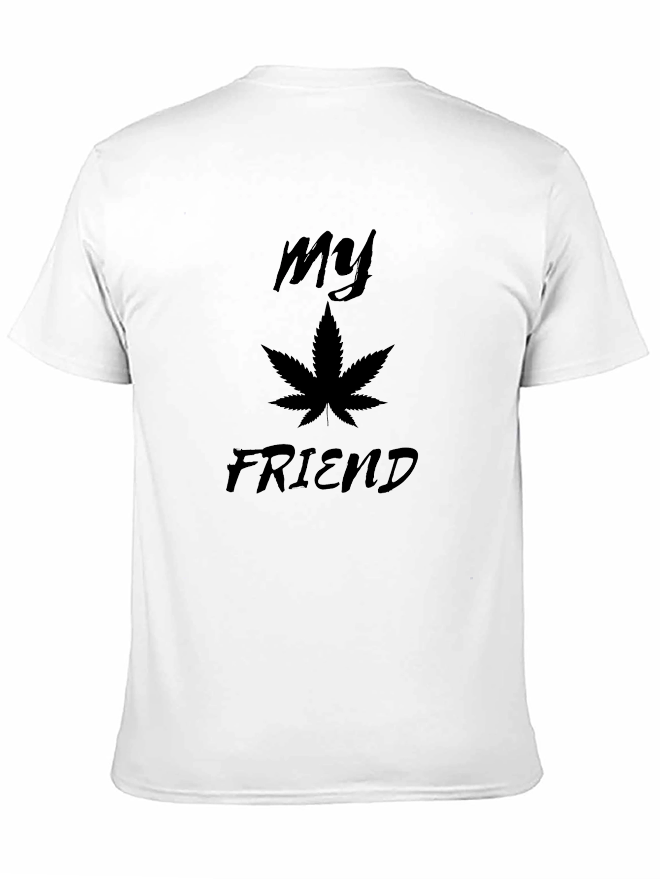 My Bud T-Shirt - Black Weed Leaf Graphic Tee