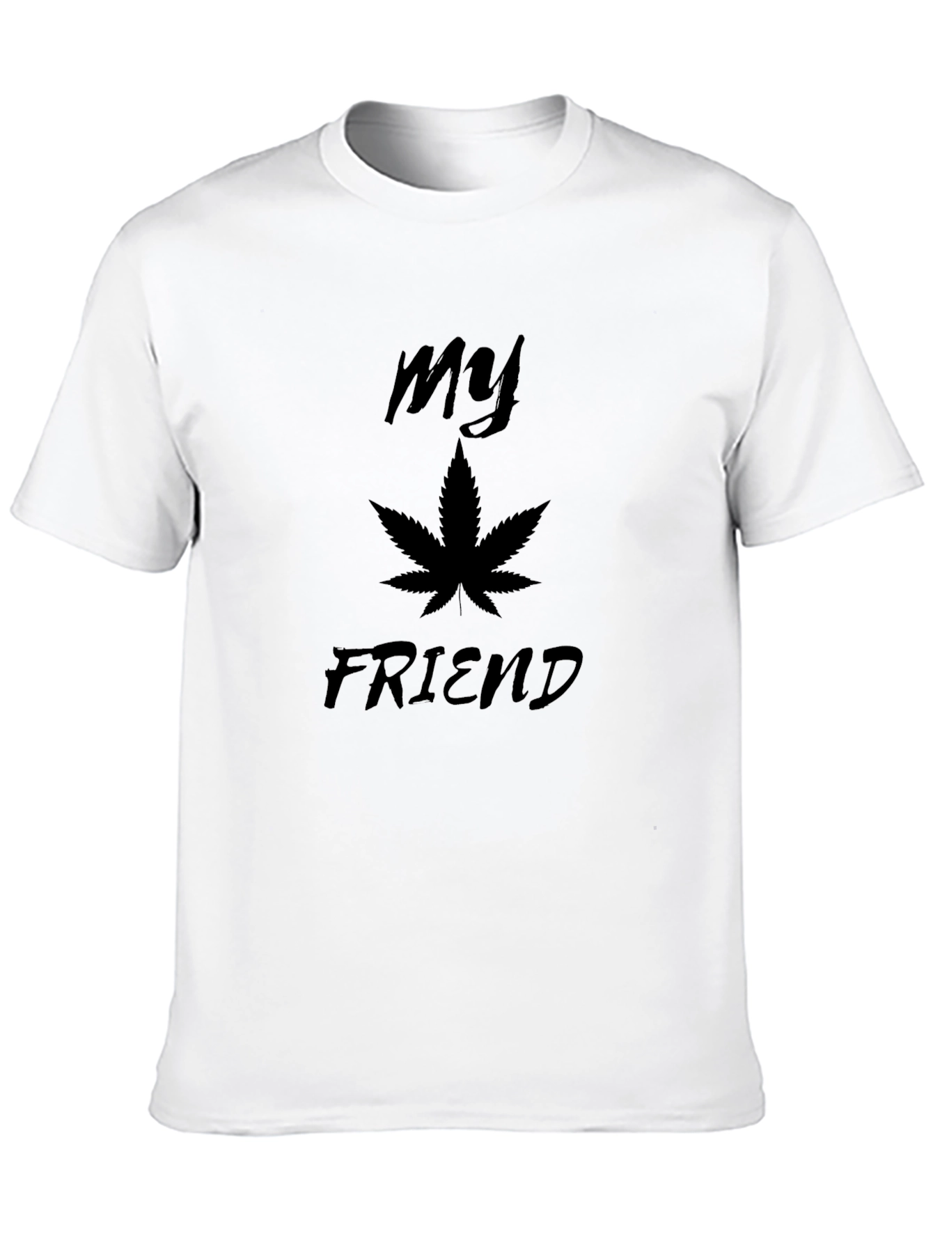 My Bud T-Shirt - Black Weed Leaf Graphic Tee