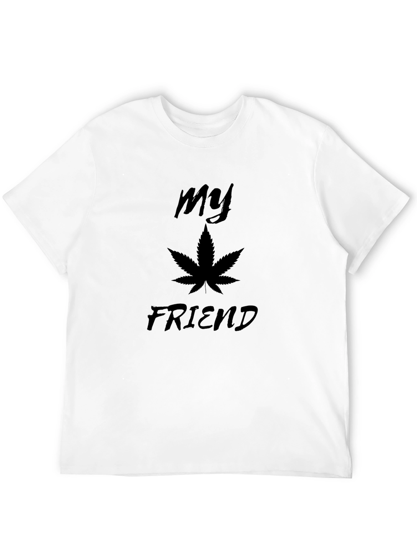My Bud T-Shirt - Black Weed Leaf Graphic Tee