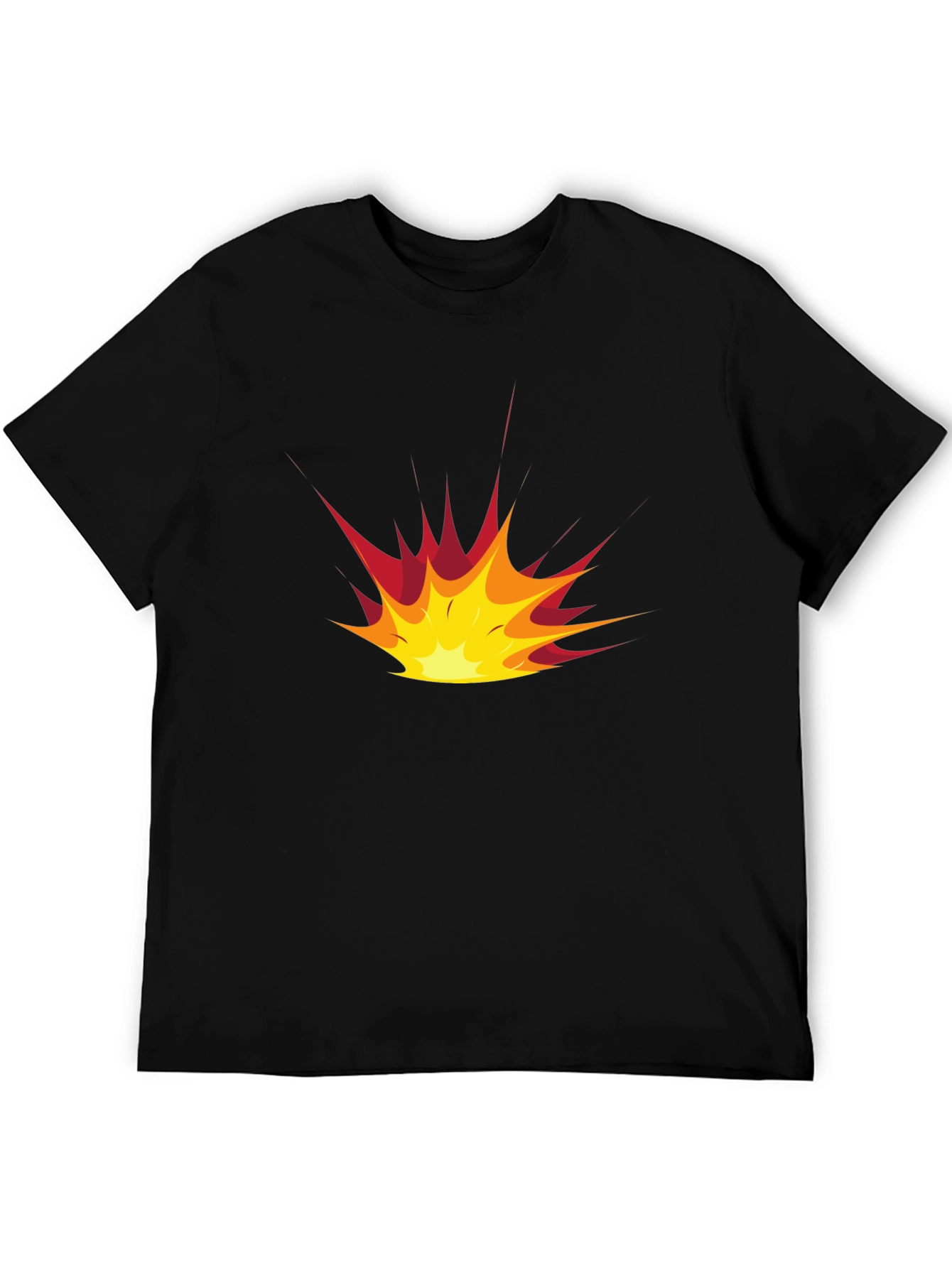 Explosion Graphic Black T-Shirt - Casual Style