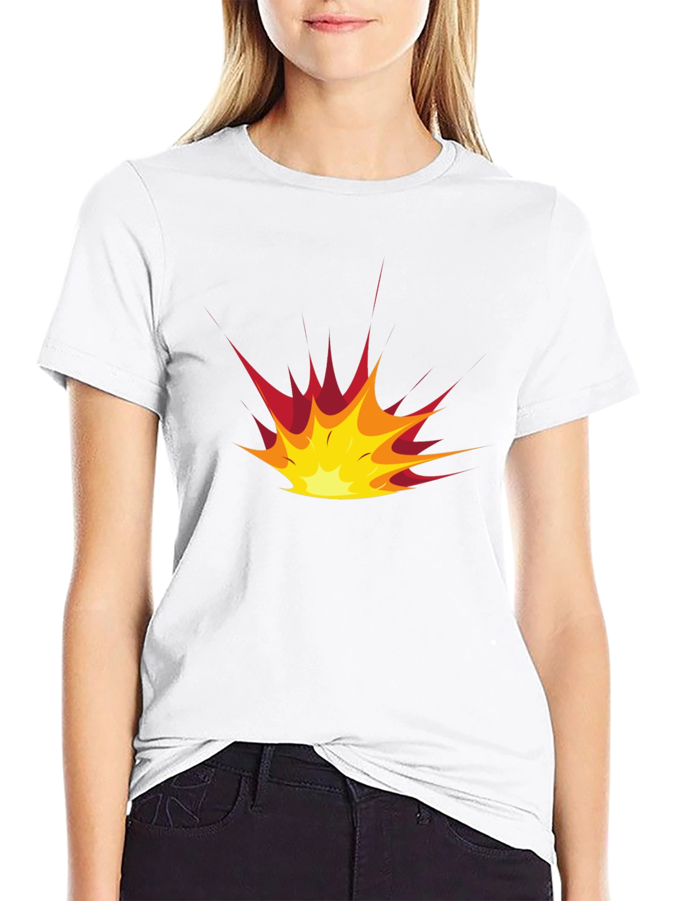 Explosion Graphic Black T-Shirt - Casual Style