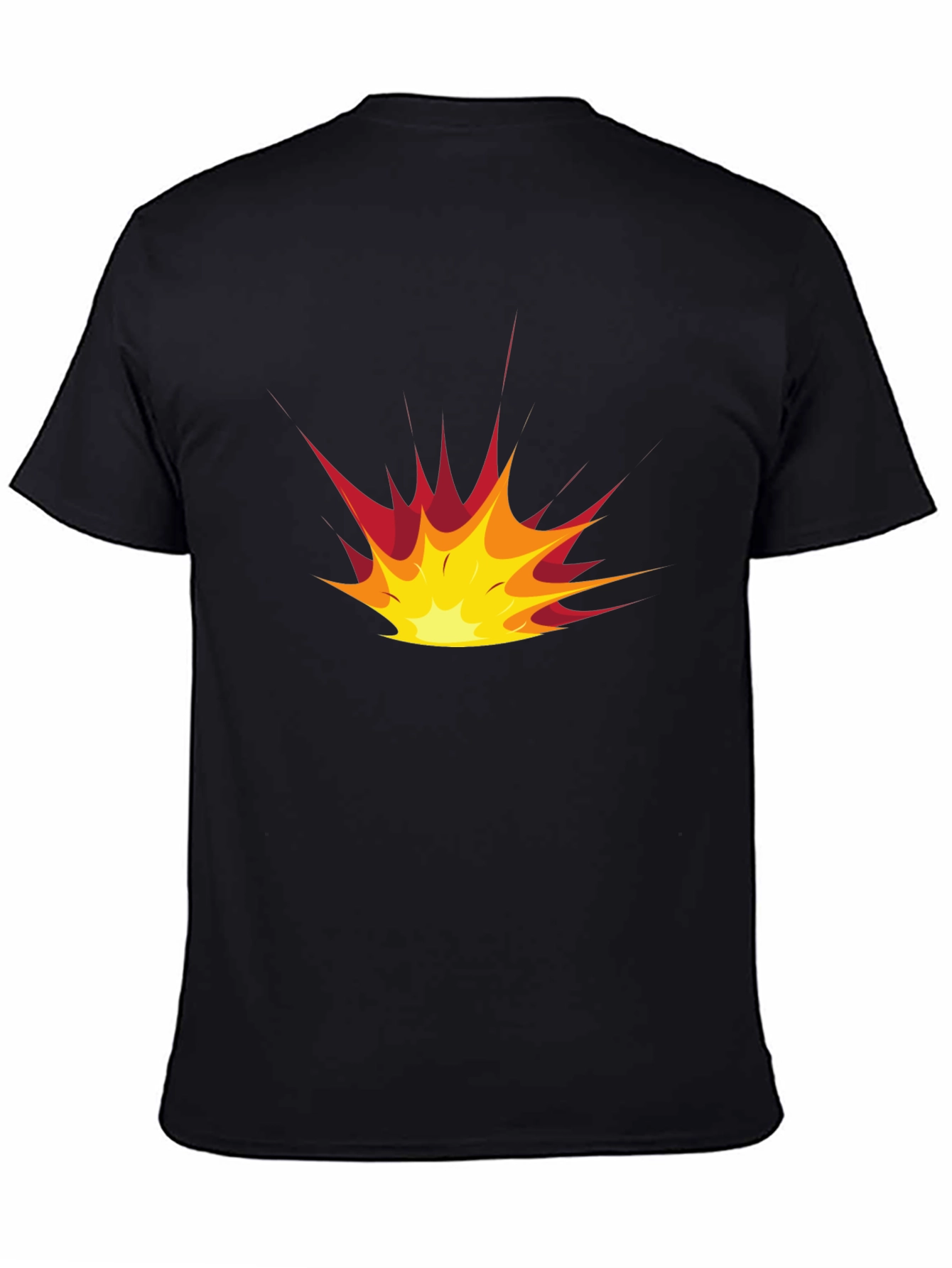 Explosion Graphic Black T-Shirt - Casual Style