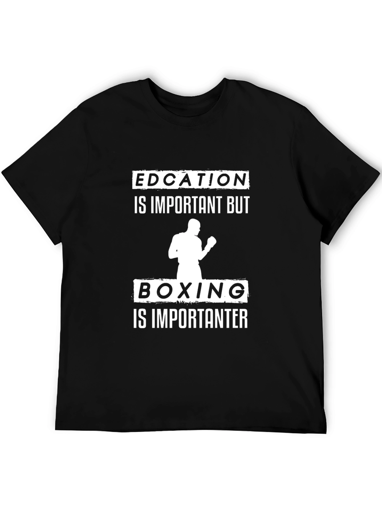 Education vs Boxing Funny T-Shirt
