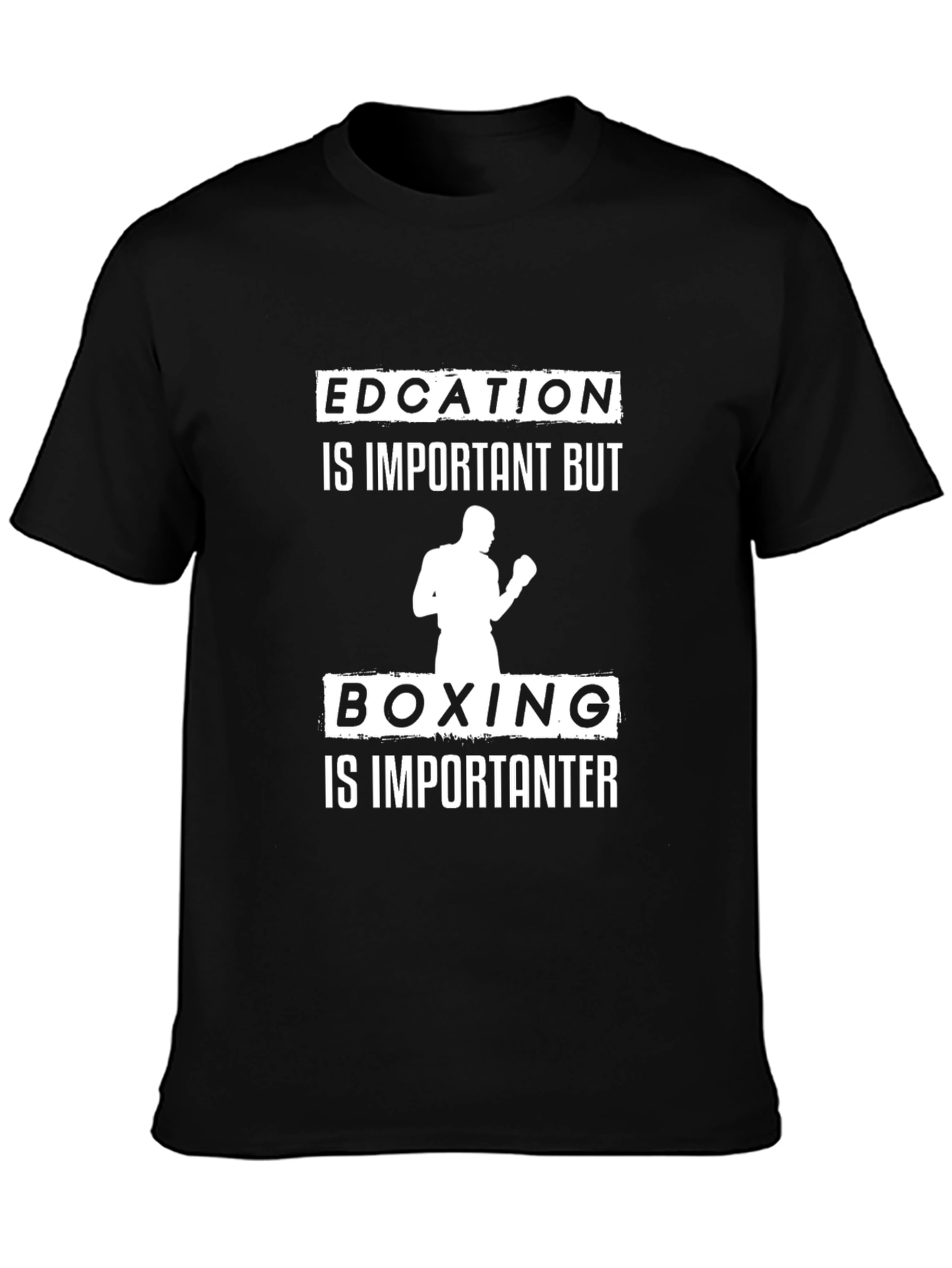 Education vs Boxing Funny T-Shirt