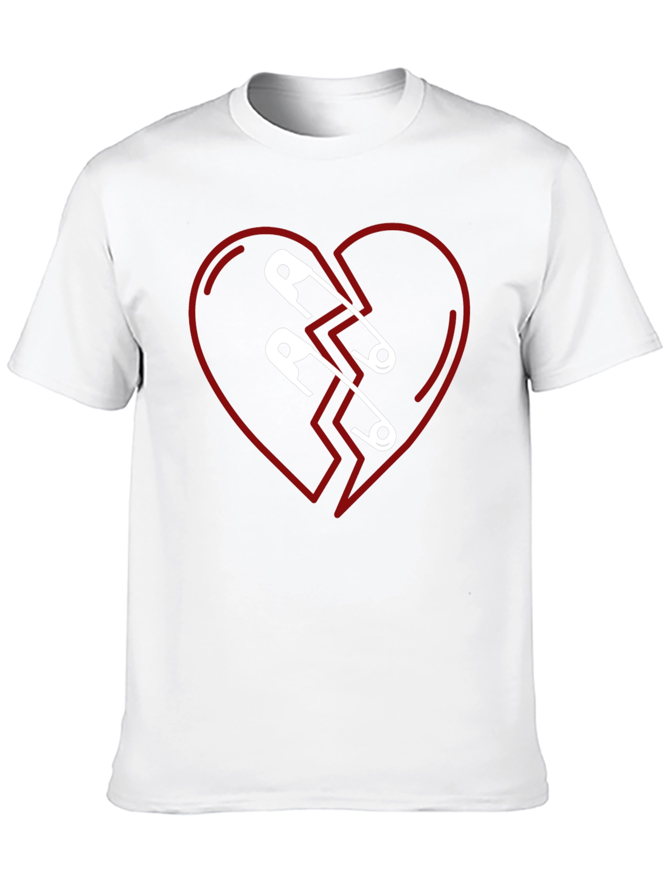 Mended Heart Graphic Tee - Black Cotton T-Shirt
