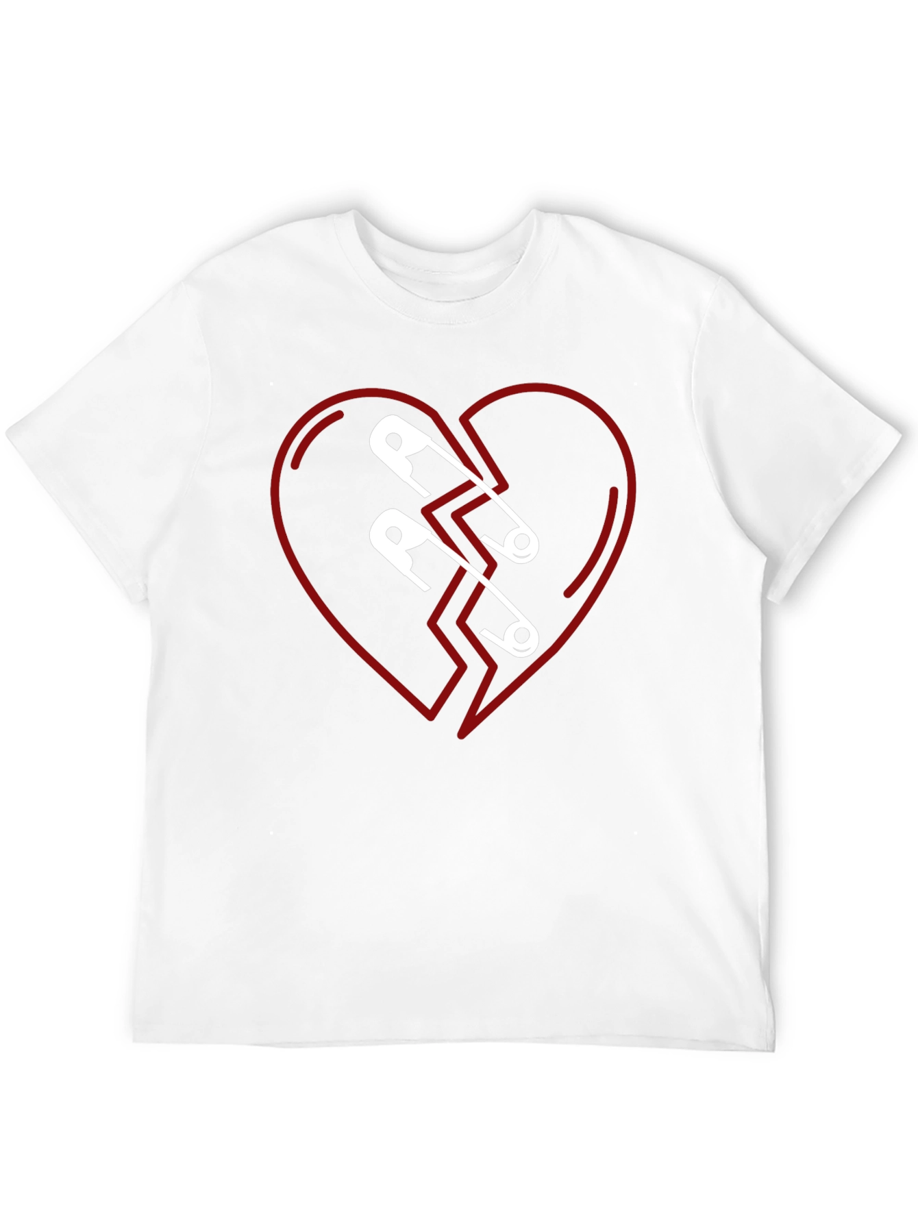 Mended Heart Graphic Tee - Black Cotton T-Shirt