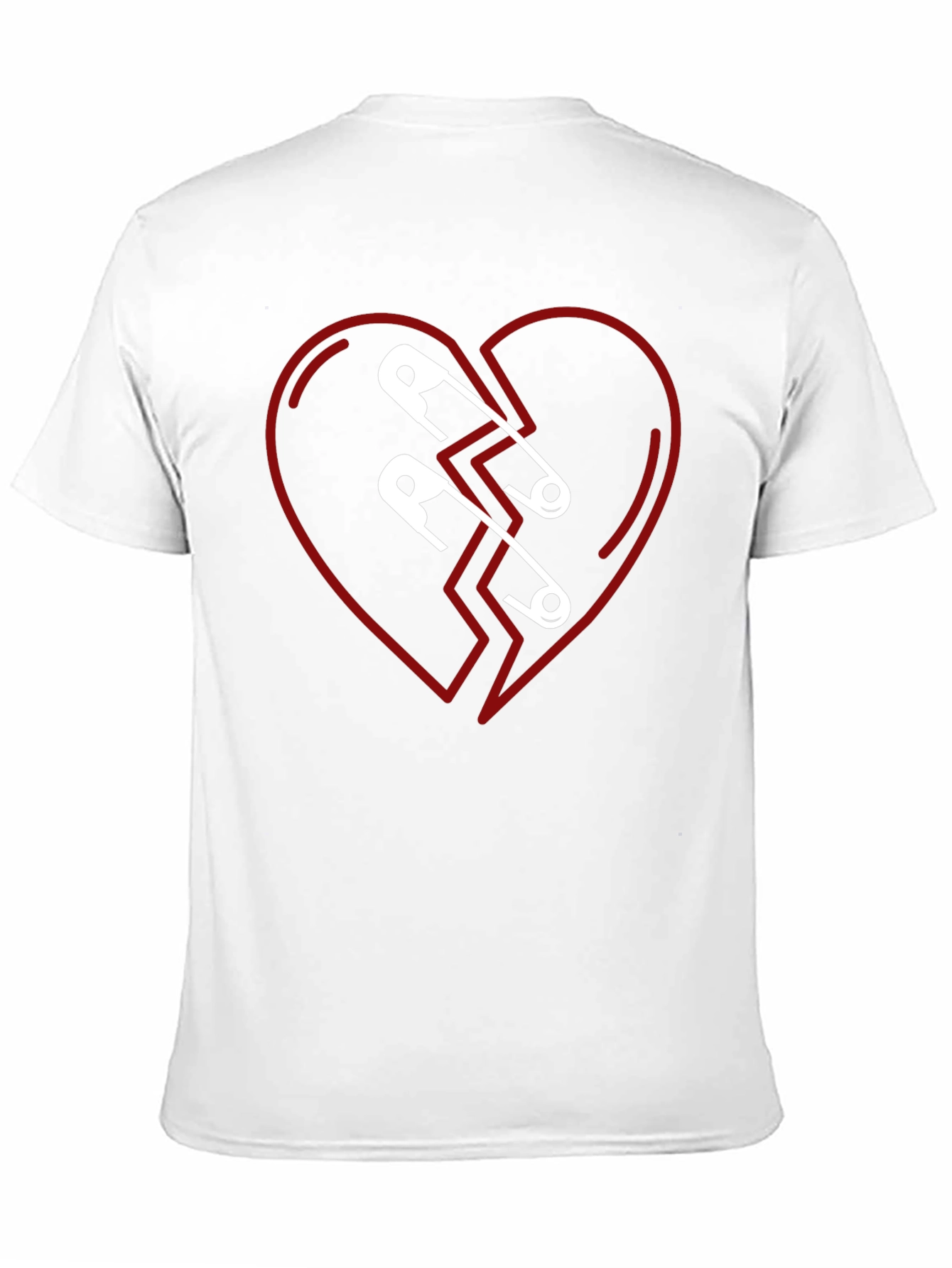 Mended Heart Graphic Tee - Black Cotton T-Shirt