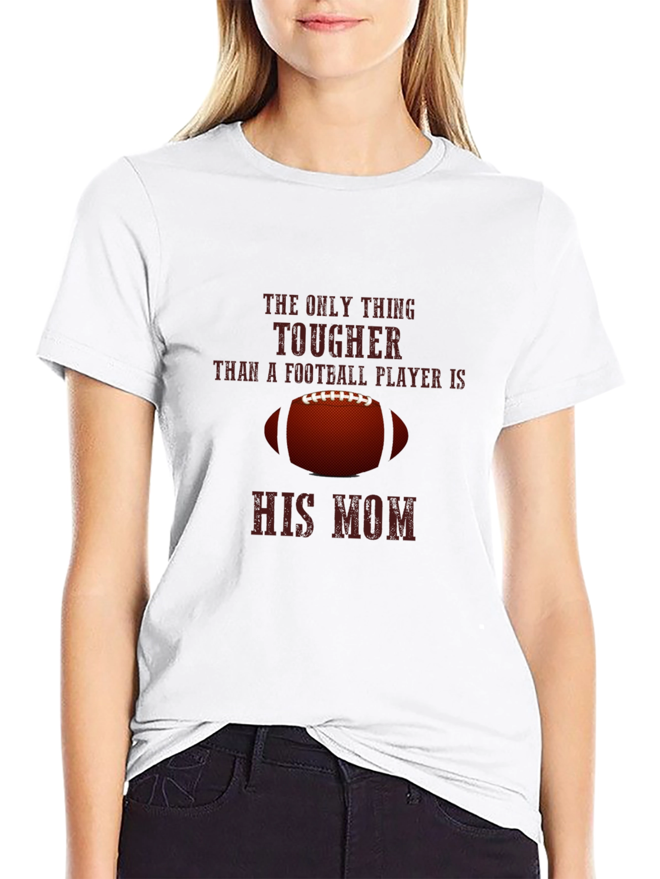 Tougher Than a Football Player Mom T-Shirt