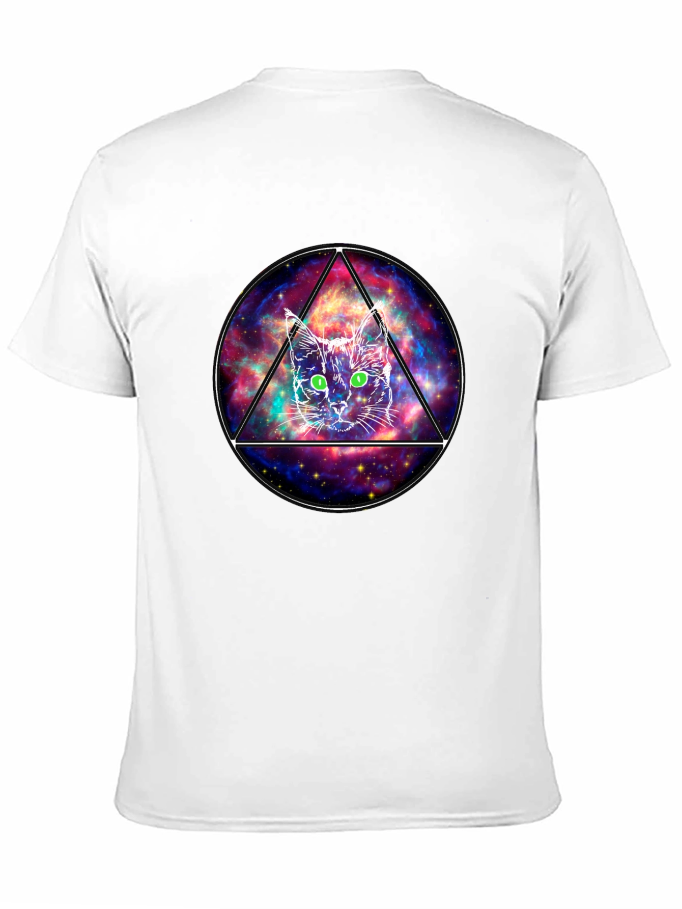Cosmic Cat Graphic T-Shirt - Galaxy Design Tee