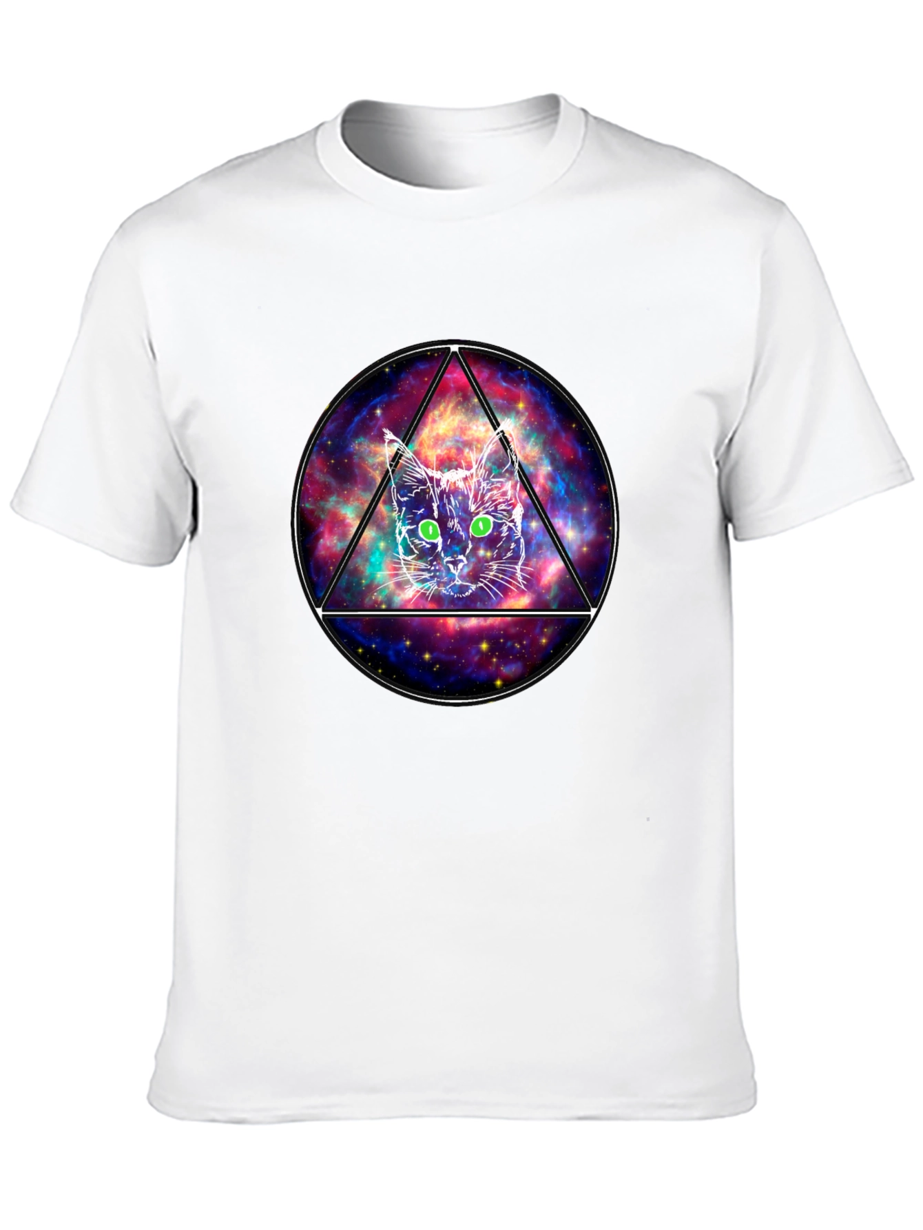 Cosmic Cat Graphic T-Shirt - Galaxy Design Tee