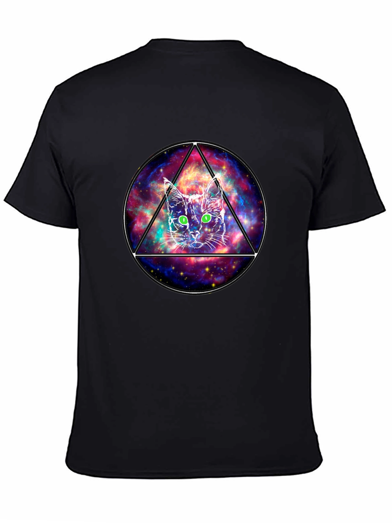 Cosmic Cat Graphic T-Shirt - Galaxy Design Tee
