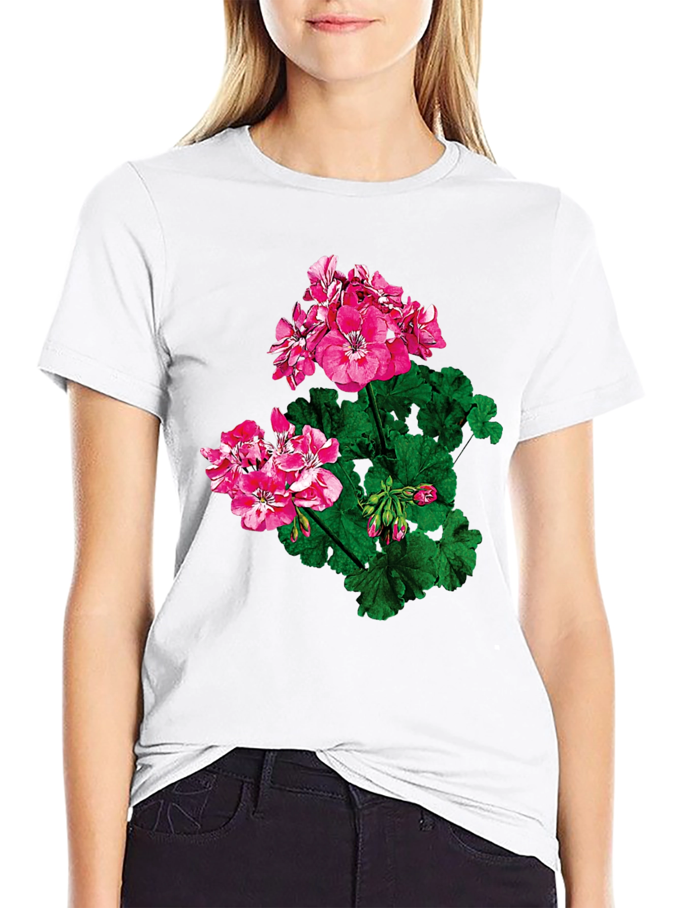 Floral Print Black T-Shirt for Men